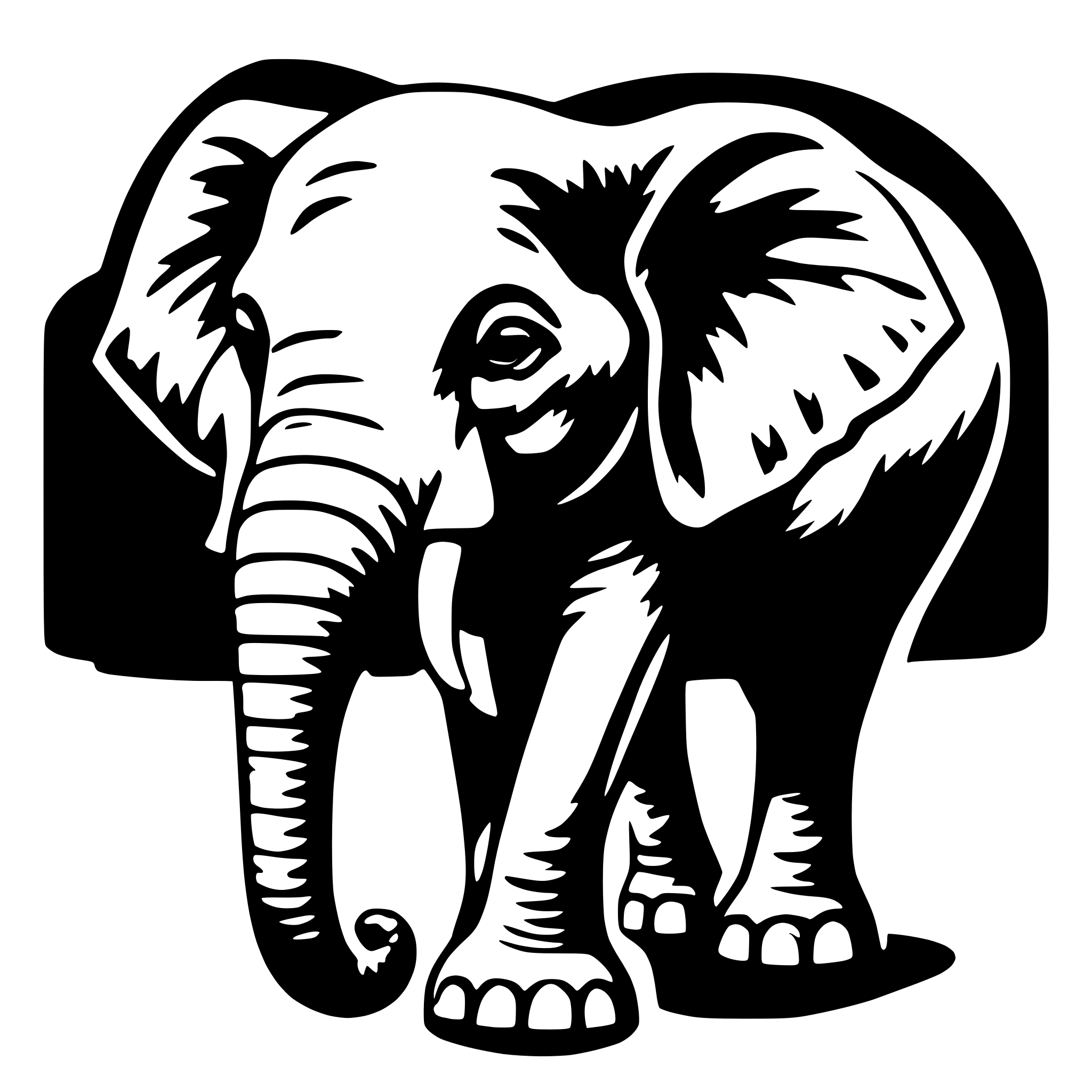 AI-generated SVG of a elephant