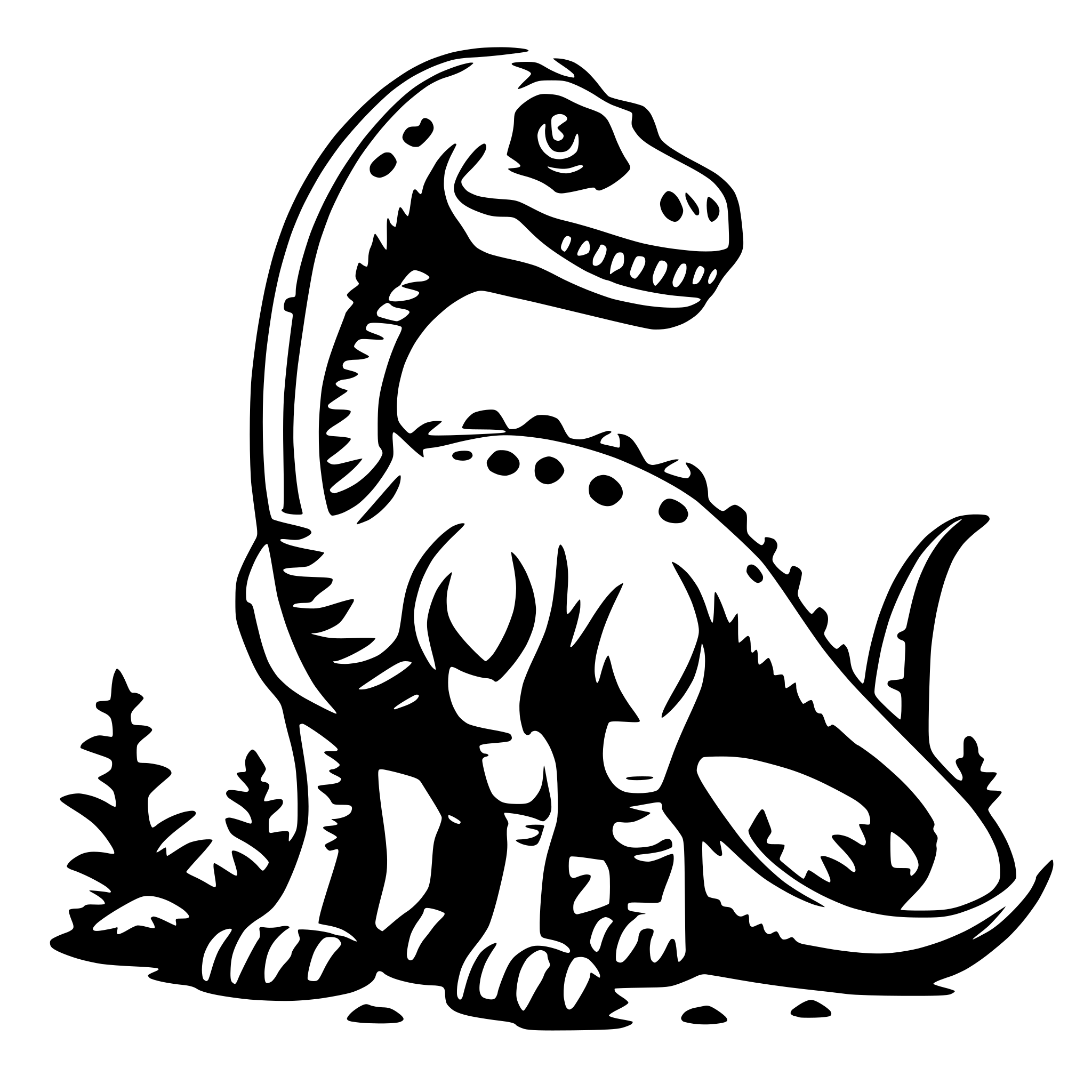 AI-generated SVG of 'dino'
