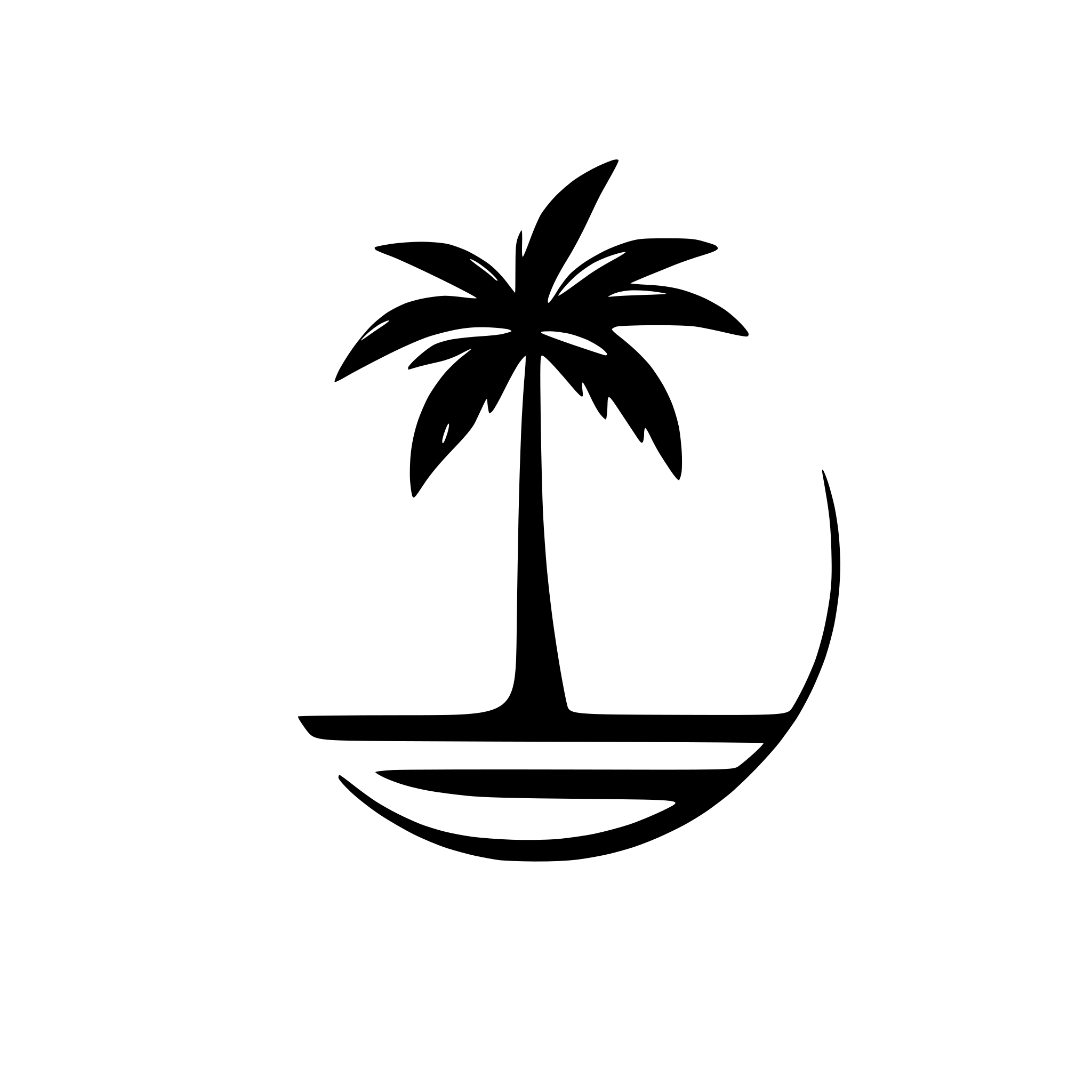 AI-generated SVG of a simple palm tree