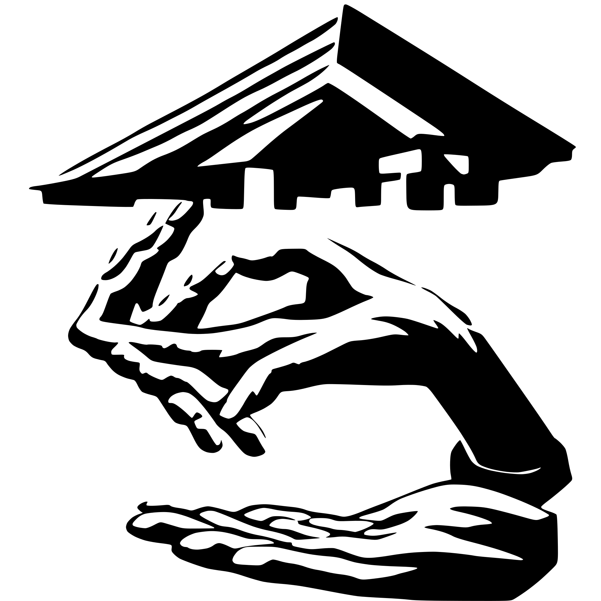 AI-generated SVG of 'two hands making the shape of a roof'
