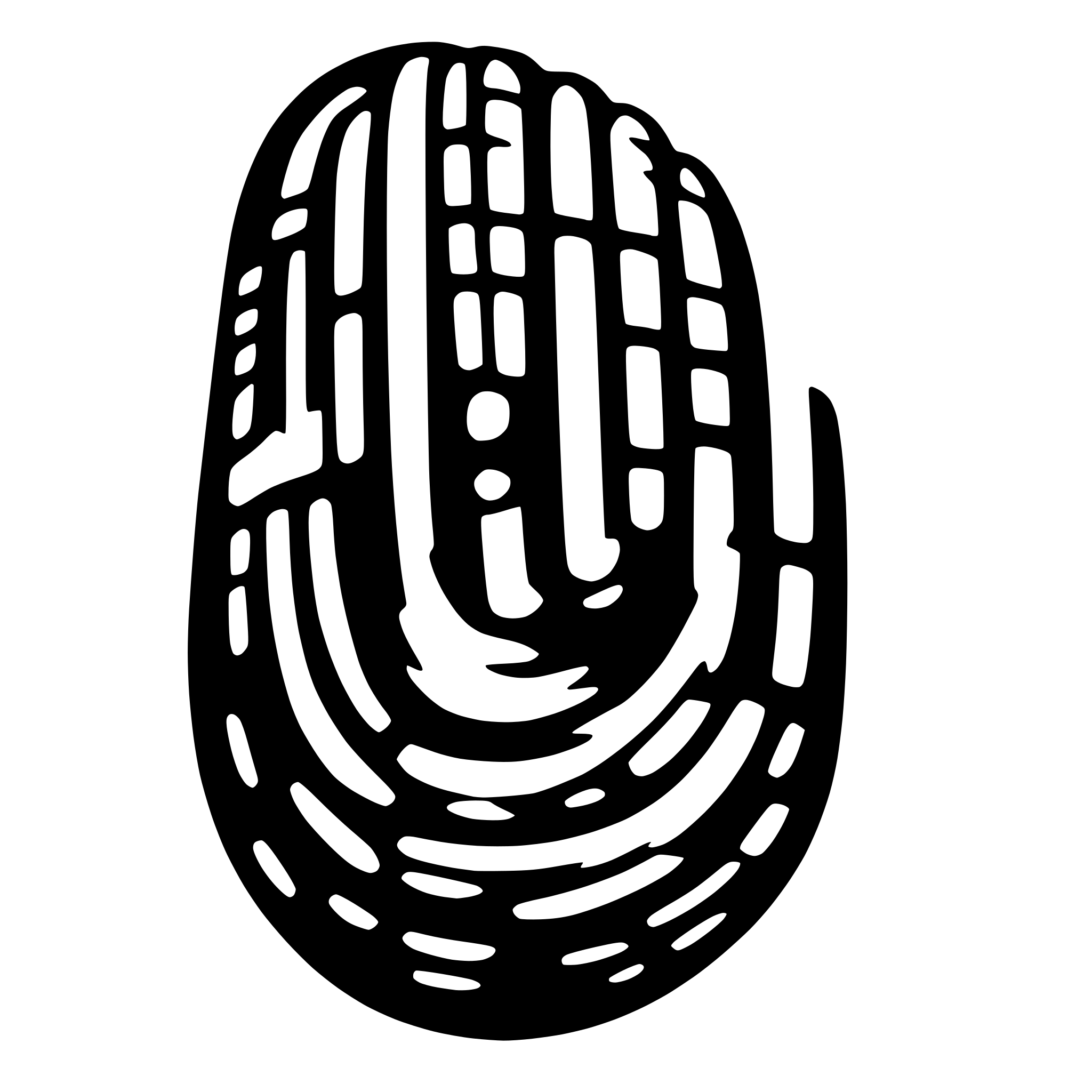 AI-generated SVG of a fingerprint cybersecurity