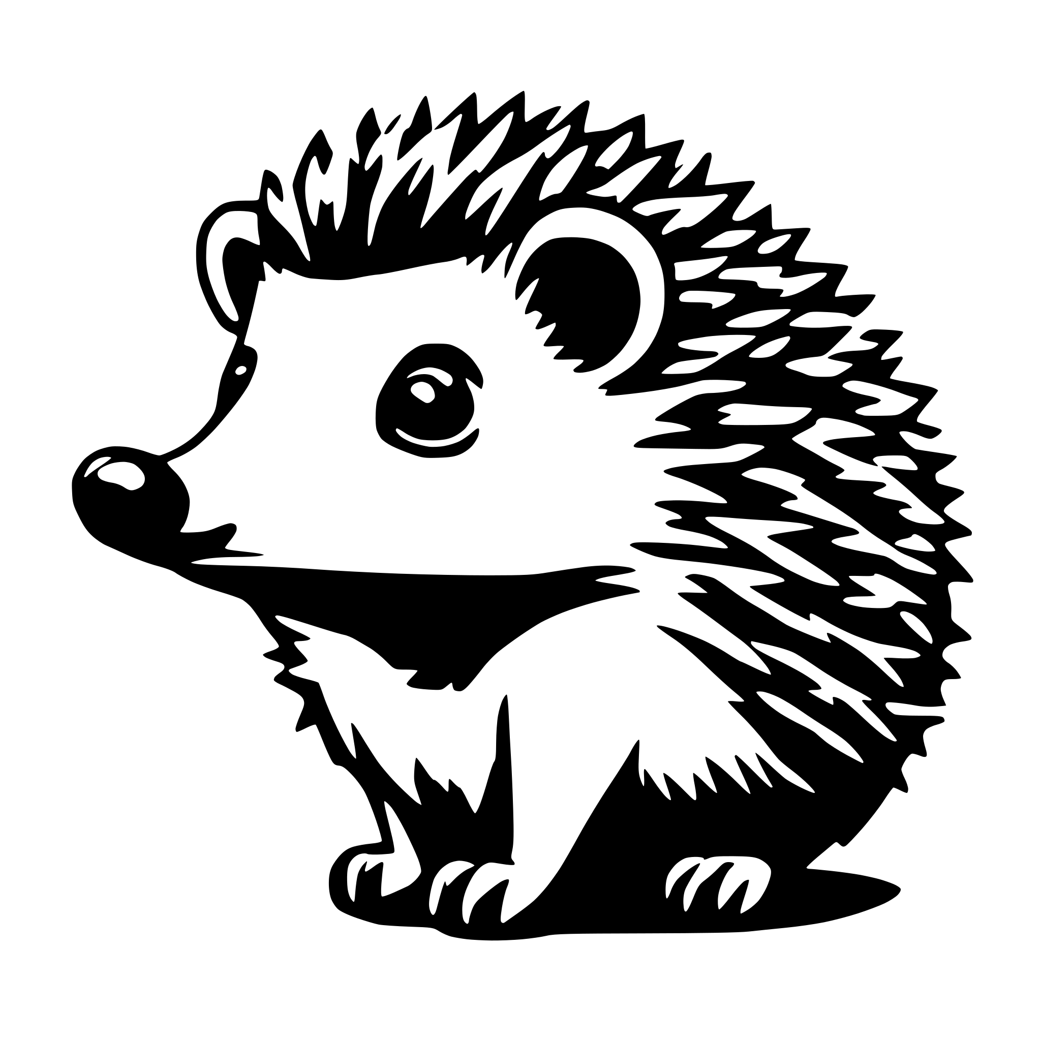 AI-generated SVG of 'hedgehog cute animal'