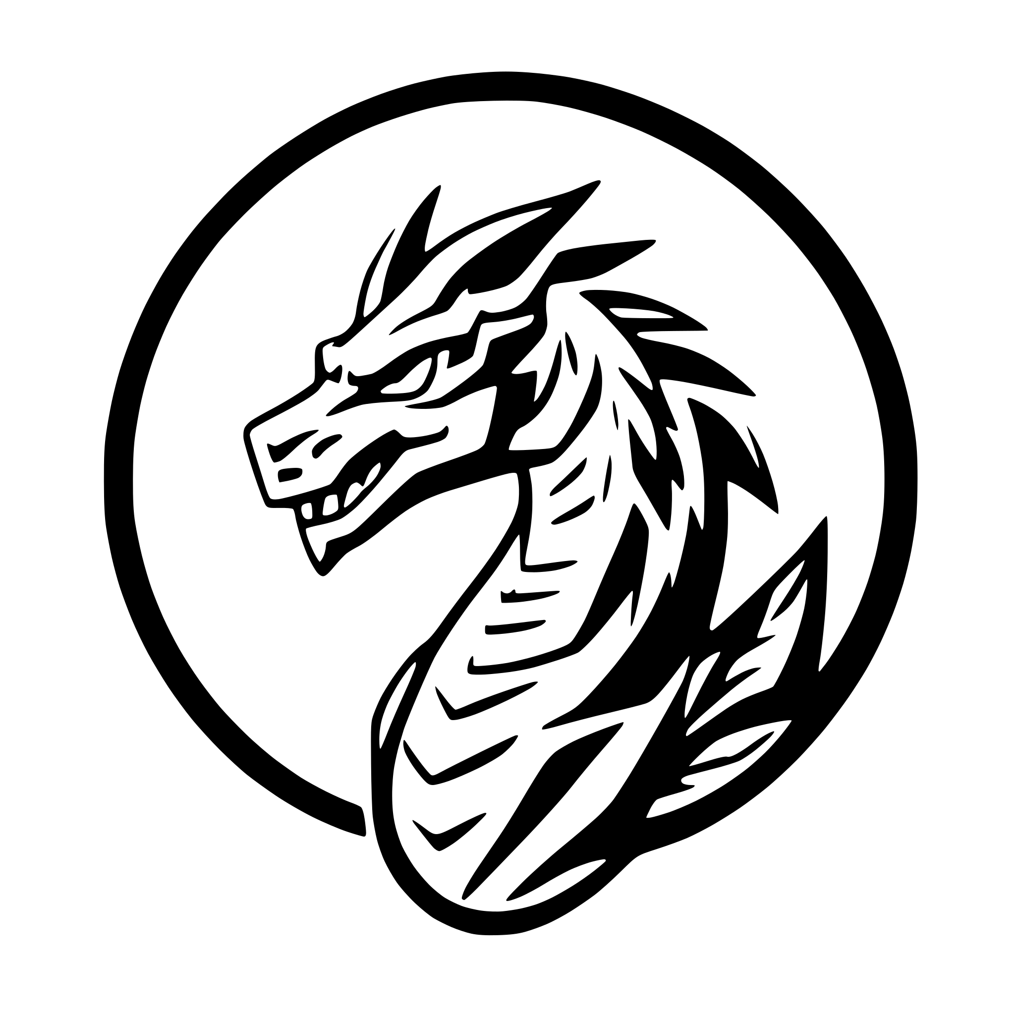 AI-generated SVG of a fierce dragon logo