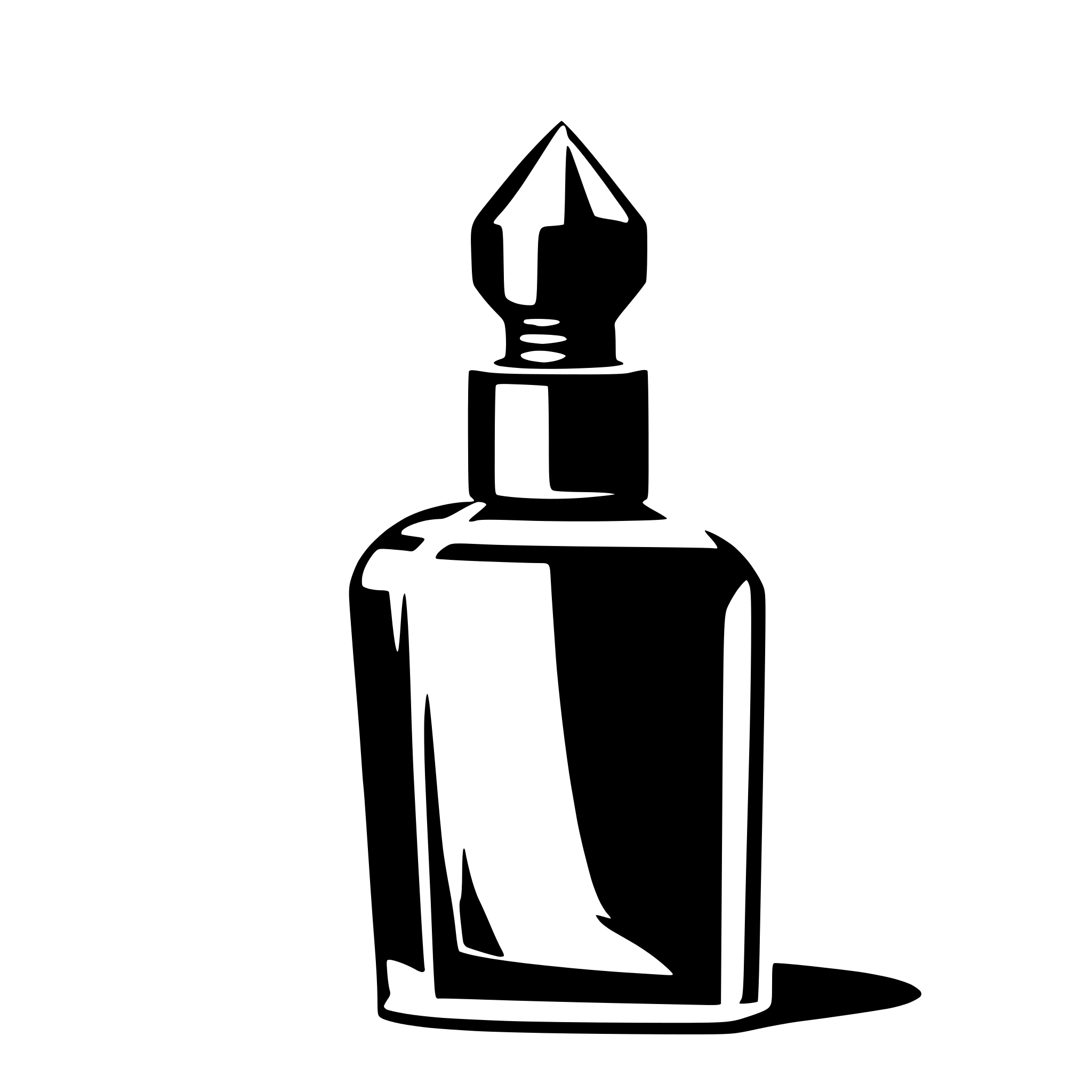 AI-generated SVG of 'A broken perfume bottle'