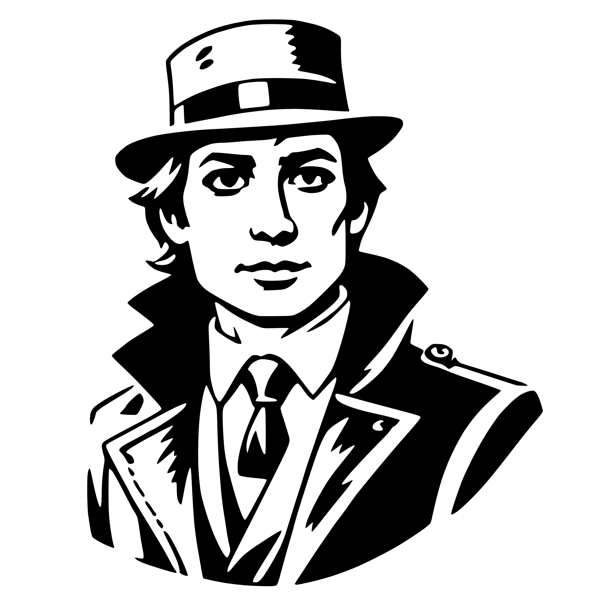 AI-generated SVG of a detective