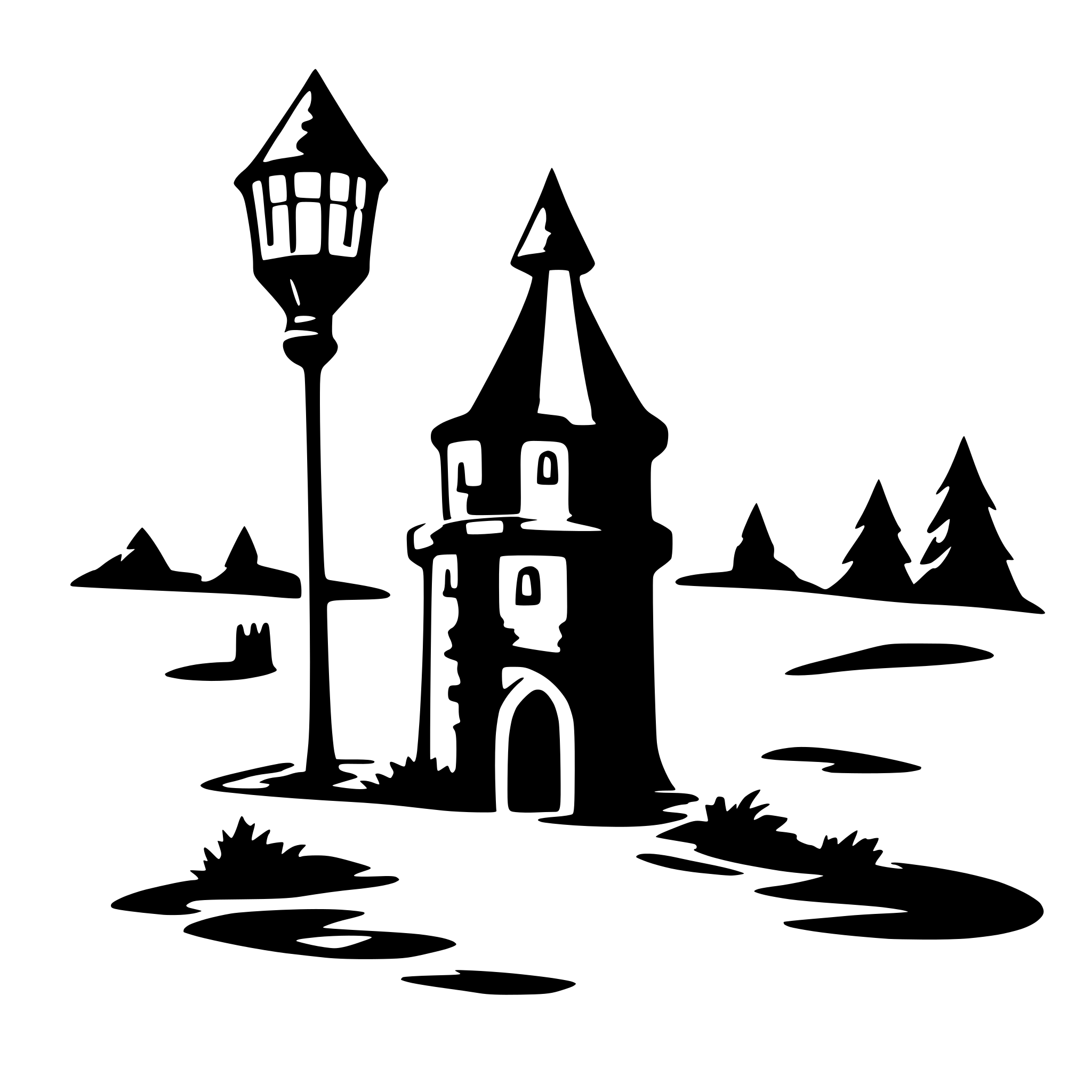AI-generated SVG of a narnia witch castle