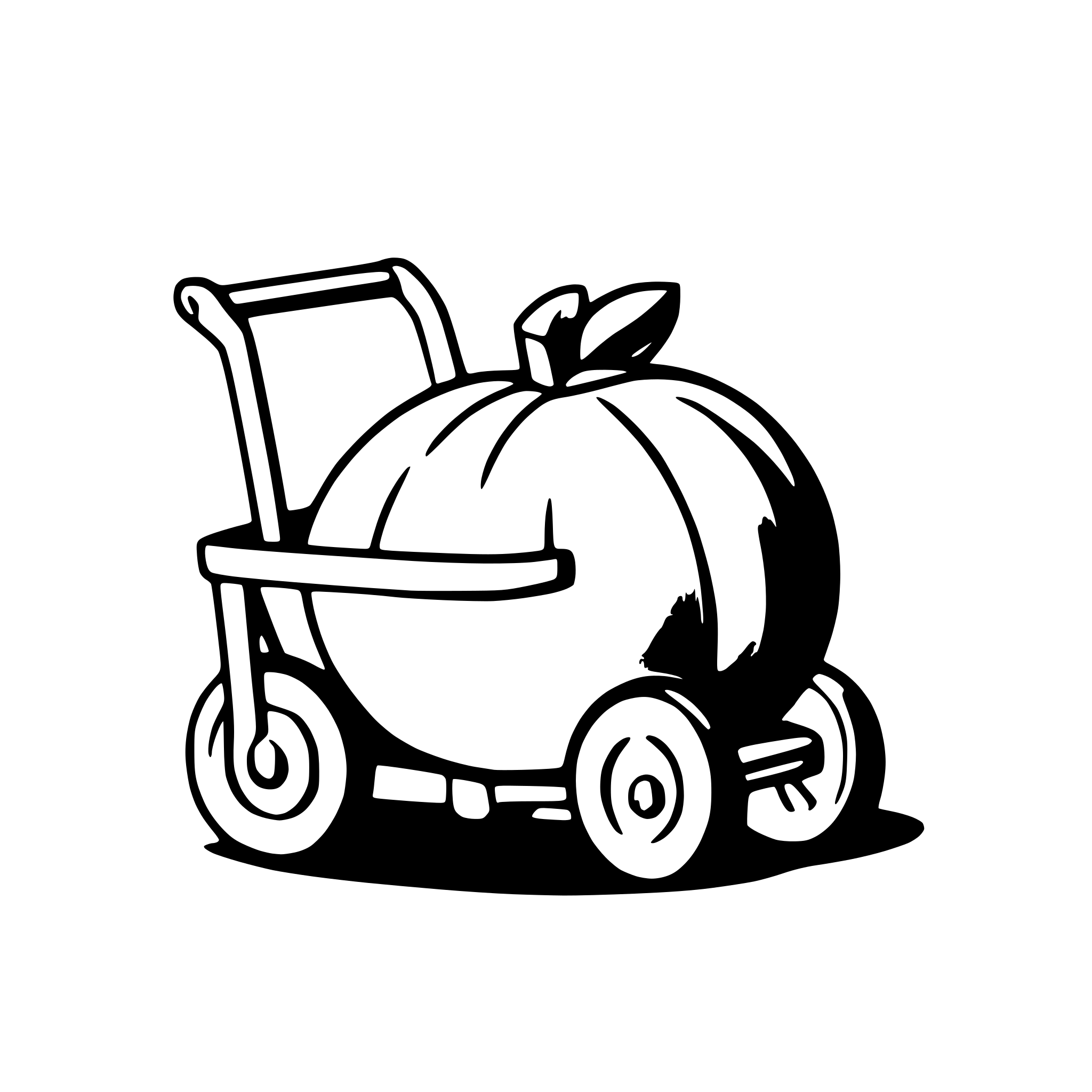 AI-generated SVG of a pumpkin with wheelbarrow
