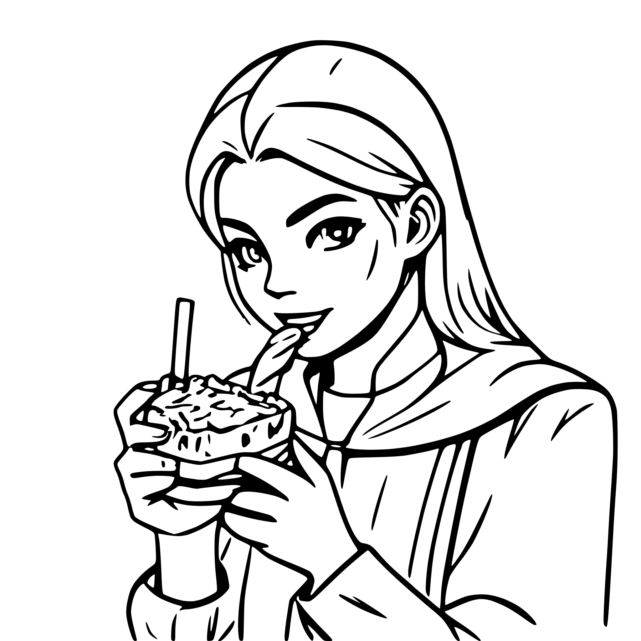 AI-generated SVG of a a king eating a candybar