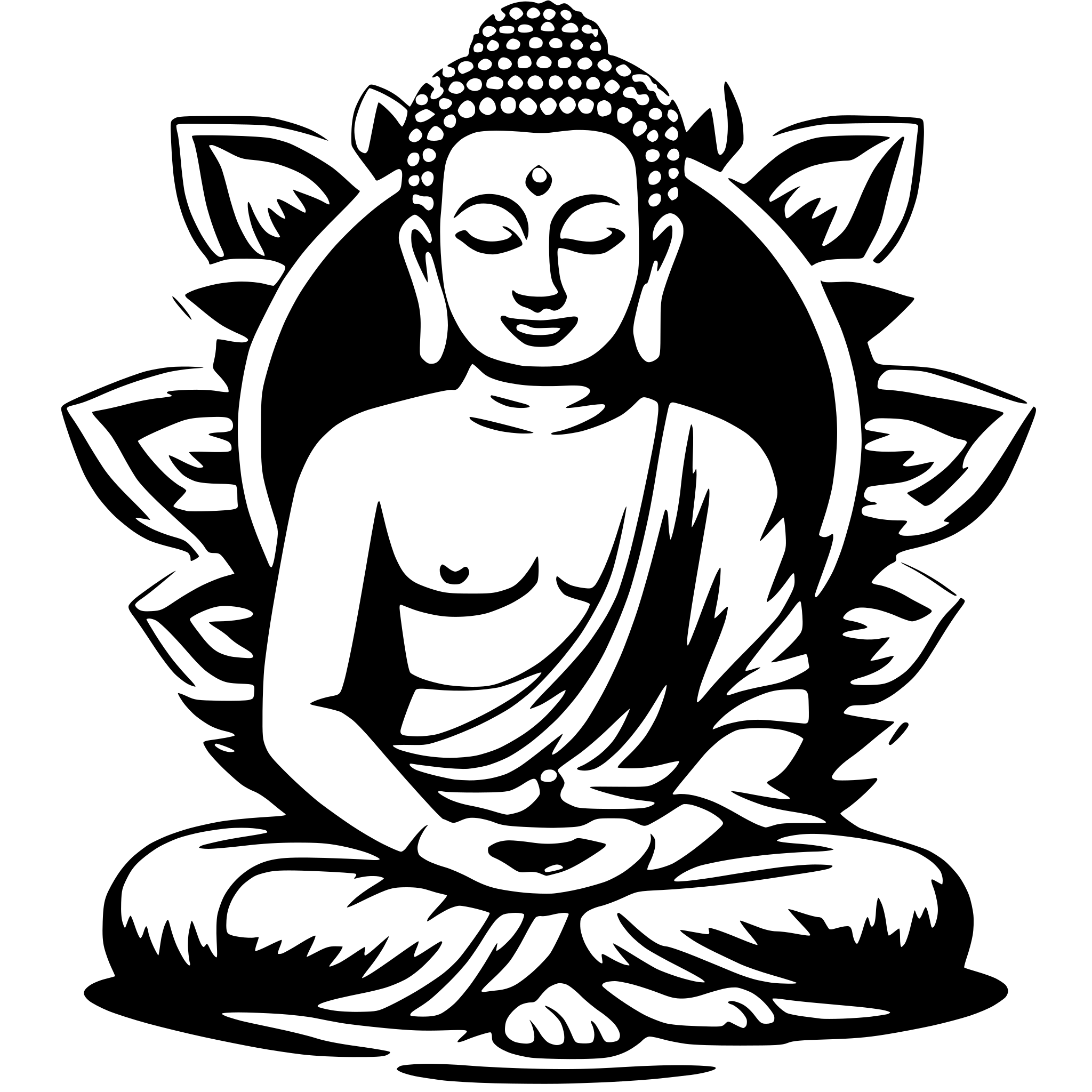 AI-generated SVG of a buddha