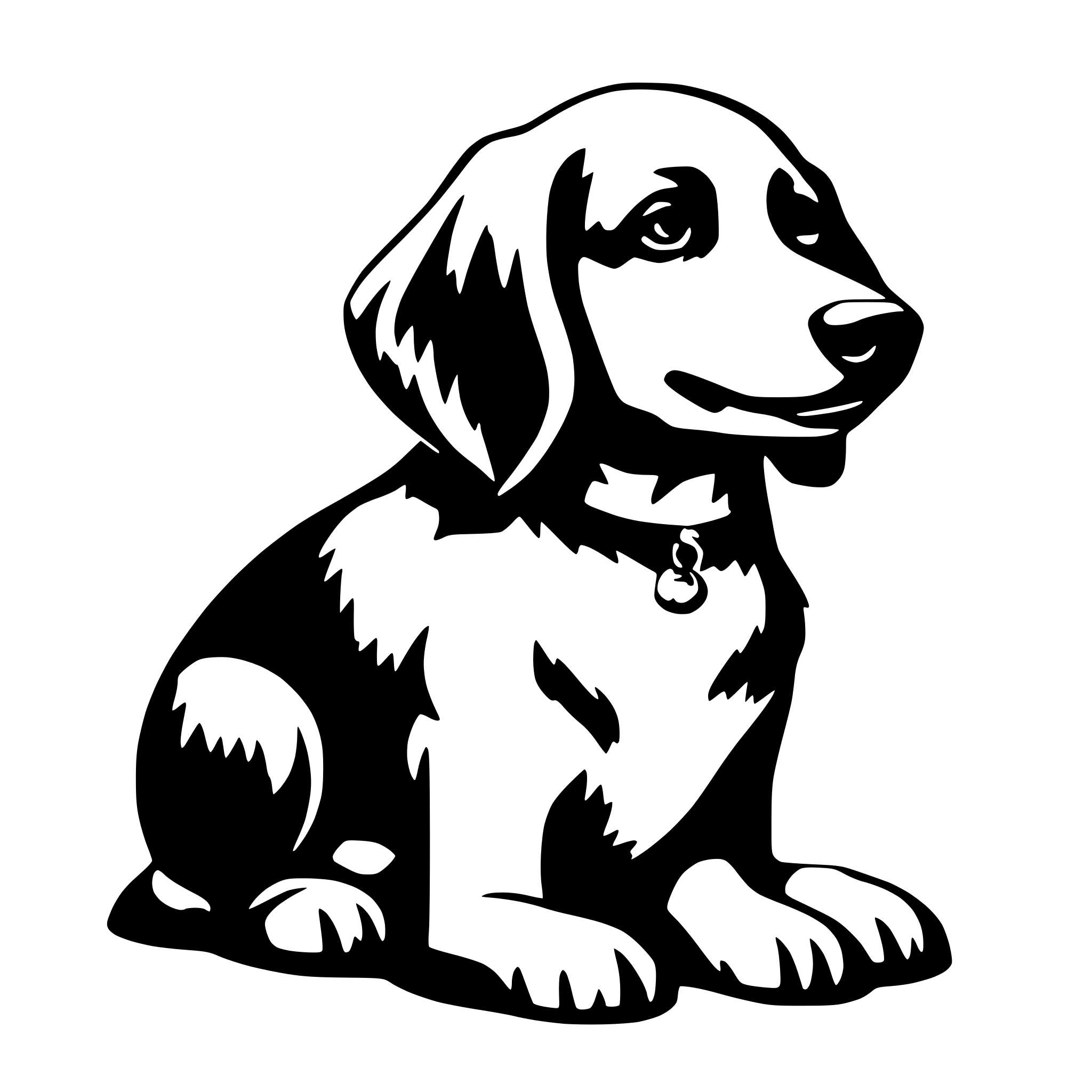 AI-generated SVG of 'dog red'