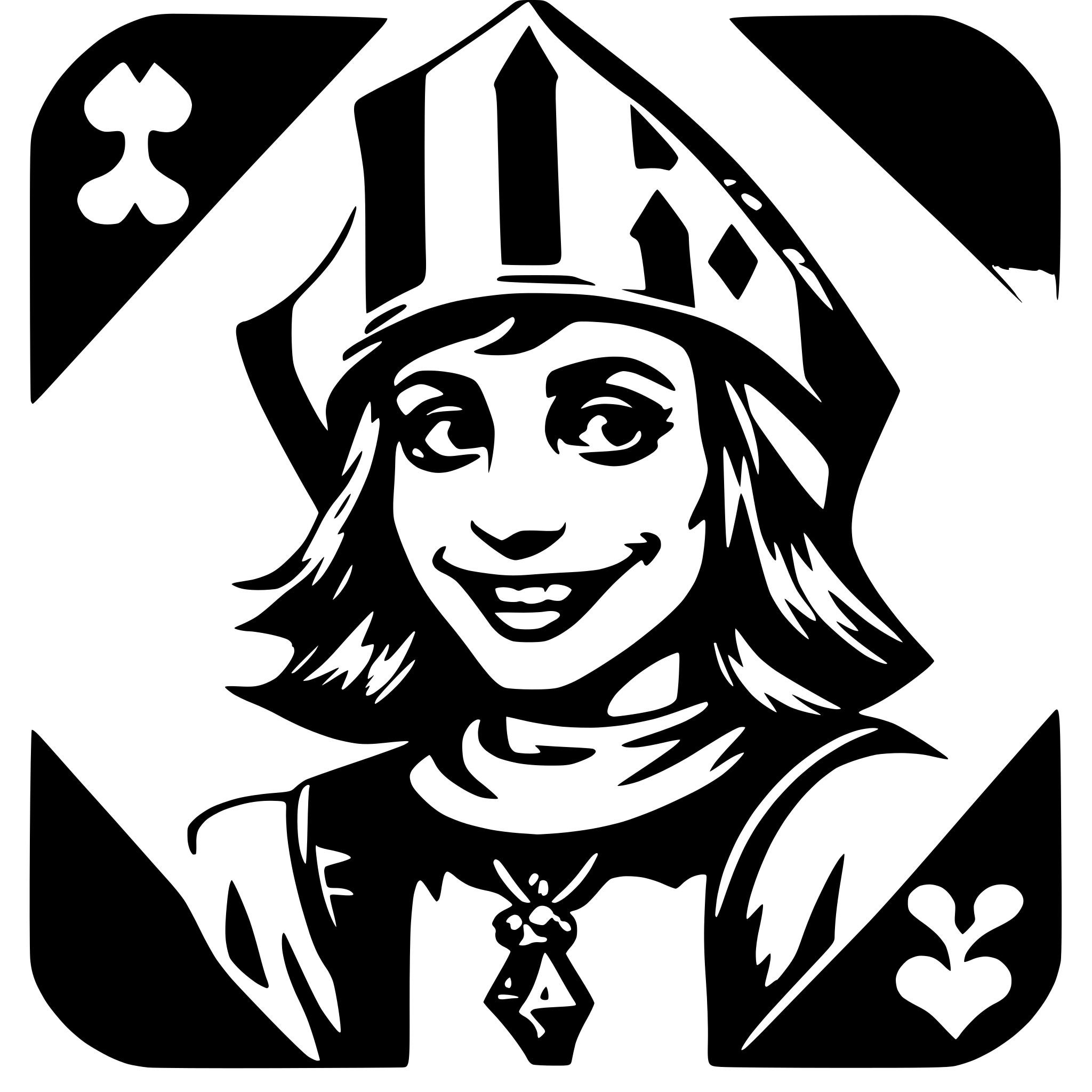 AI-generated SVG of 'Jester playing card'