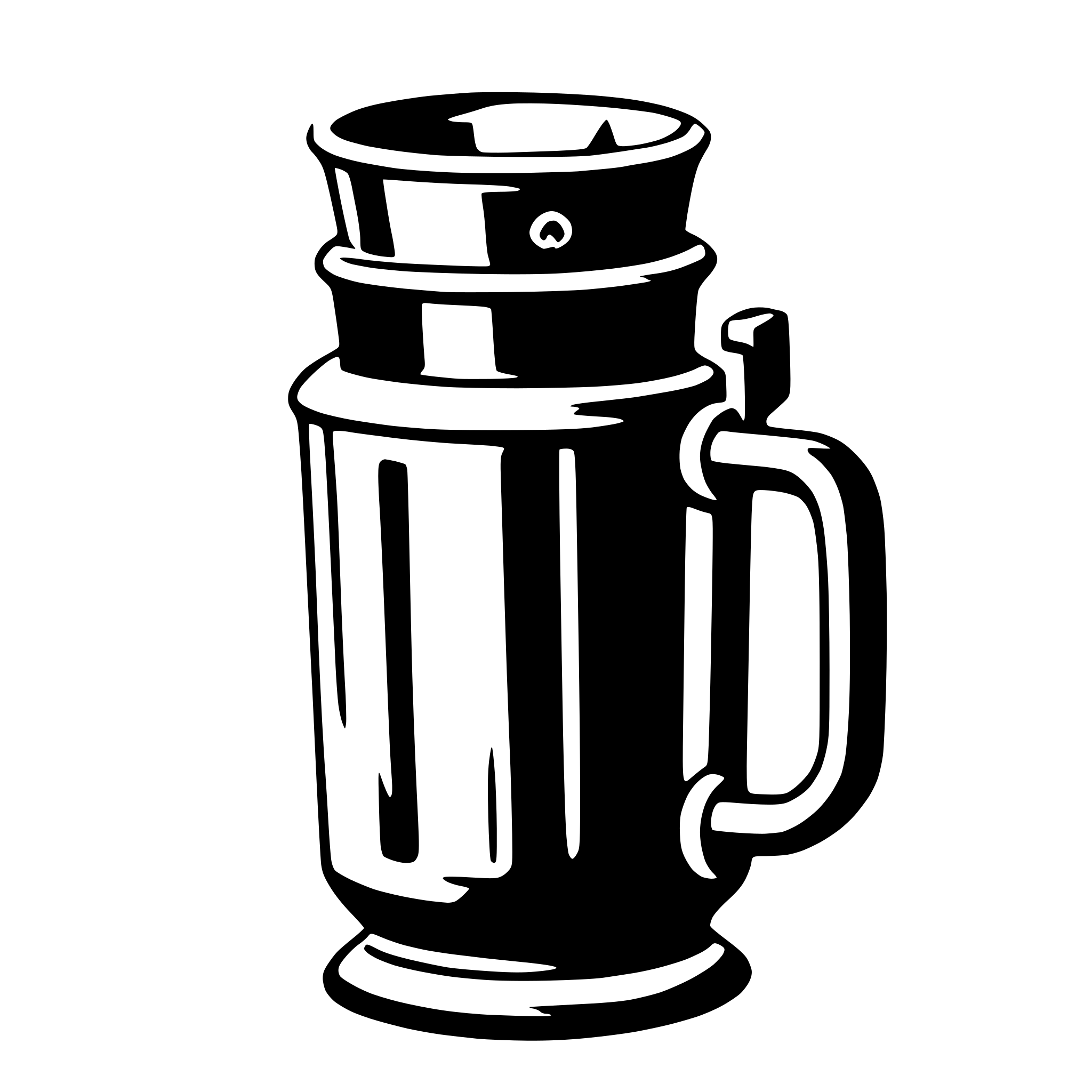 AI-generated SVG of a stein