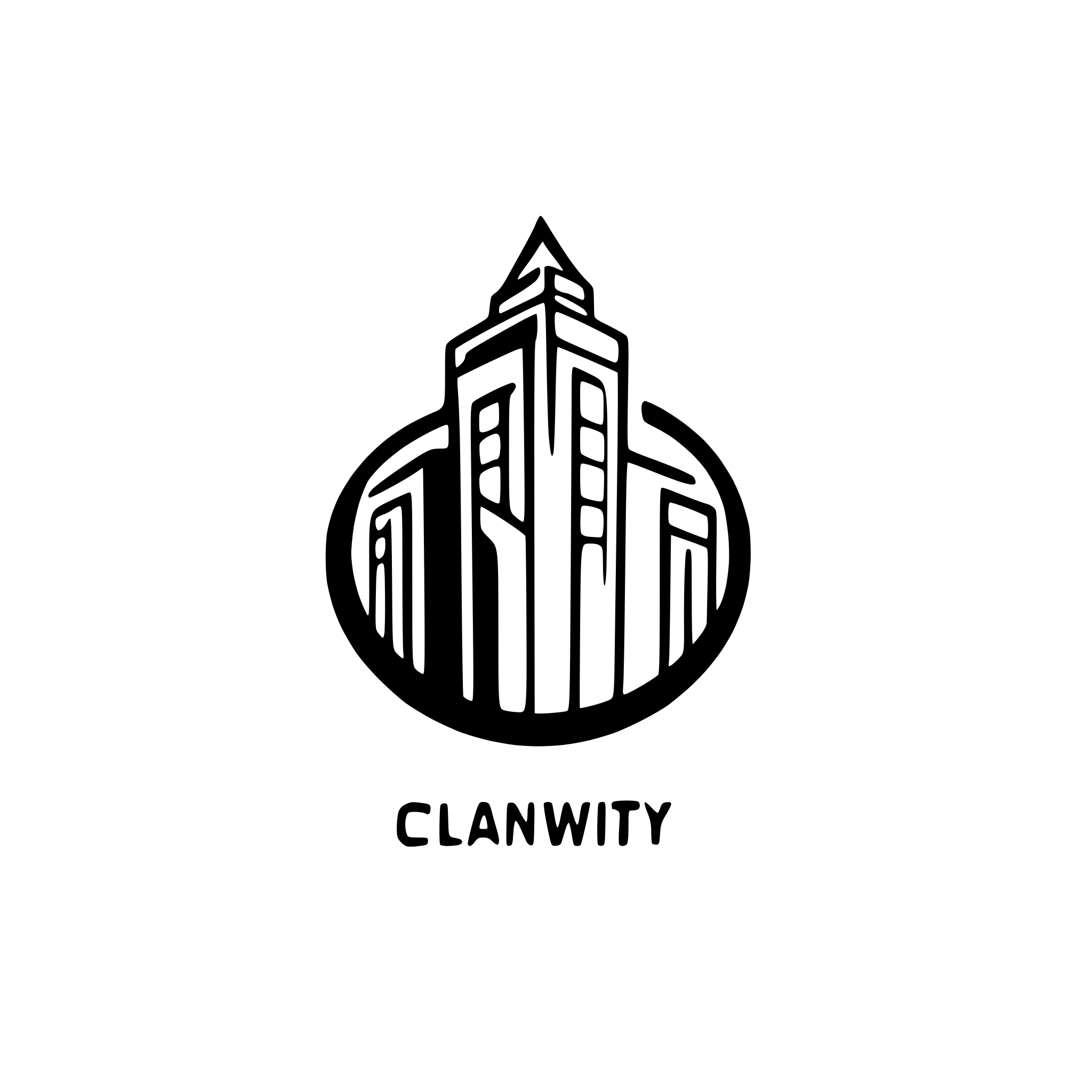 AI-generated SVG of a Create logo with the words Upward City