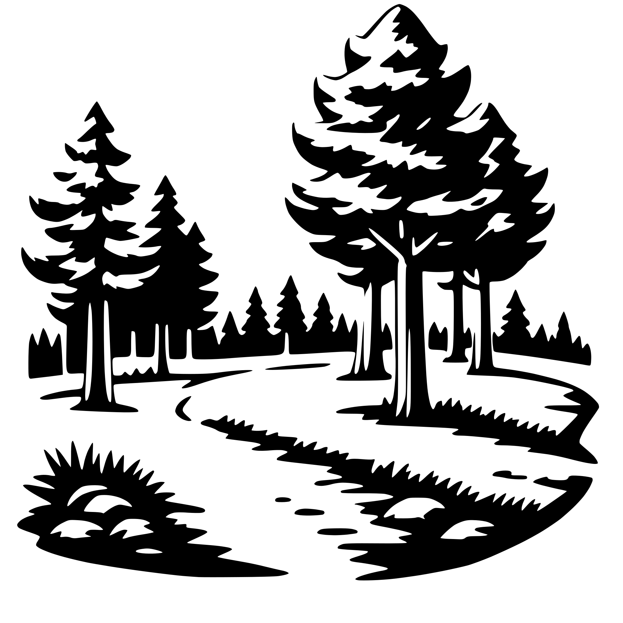 AI-generated SVG of 'wild forest'