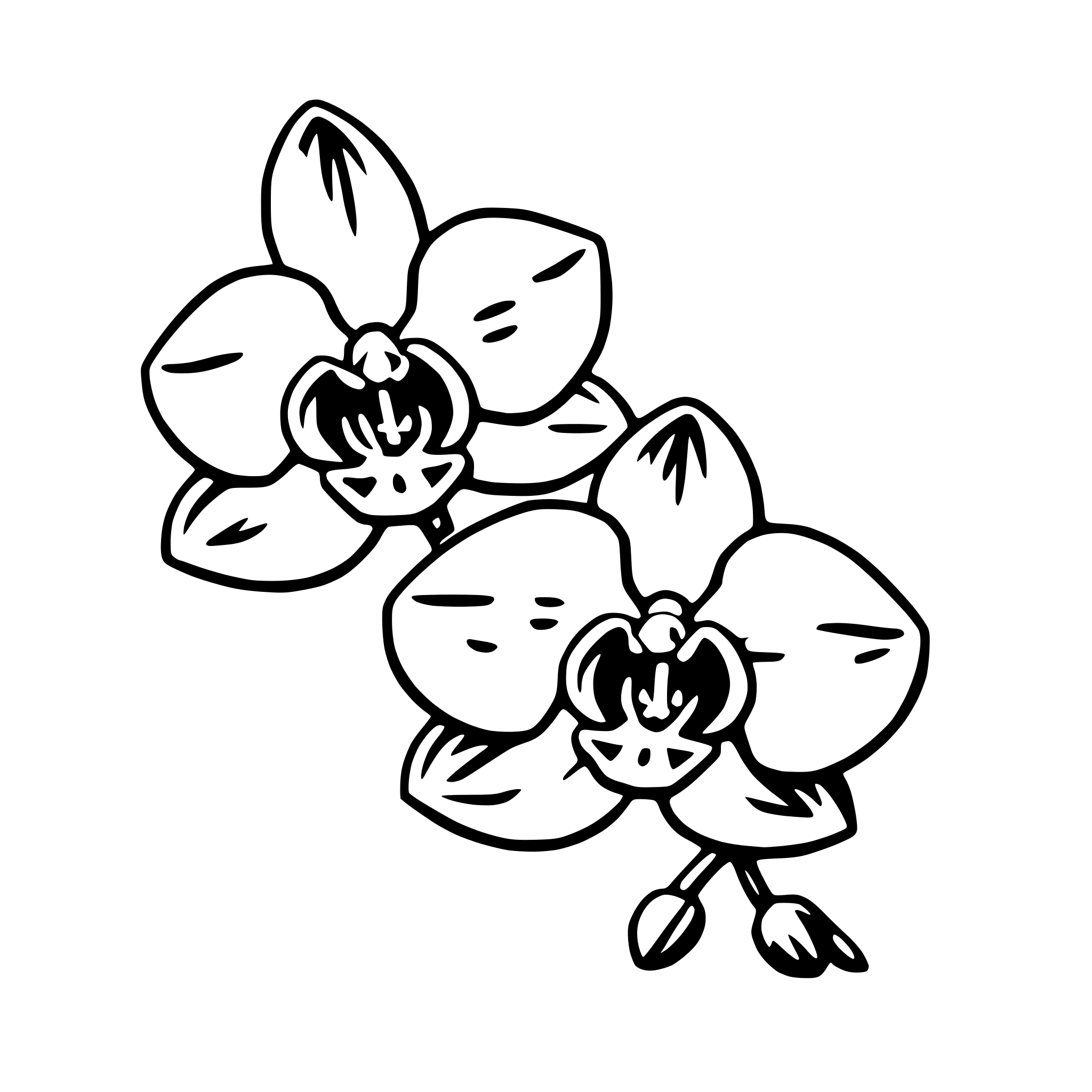 AI-generated SVG of a orchid