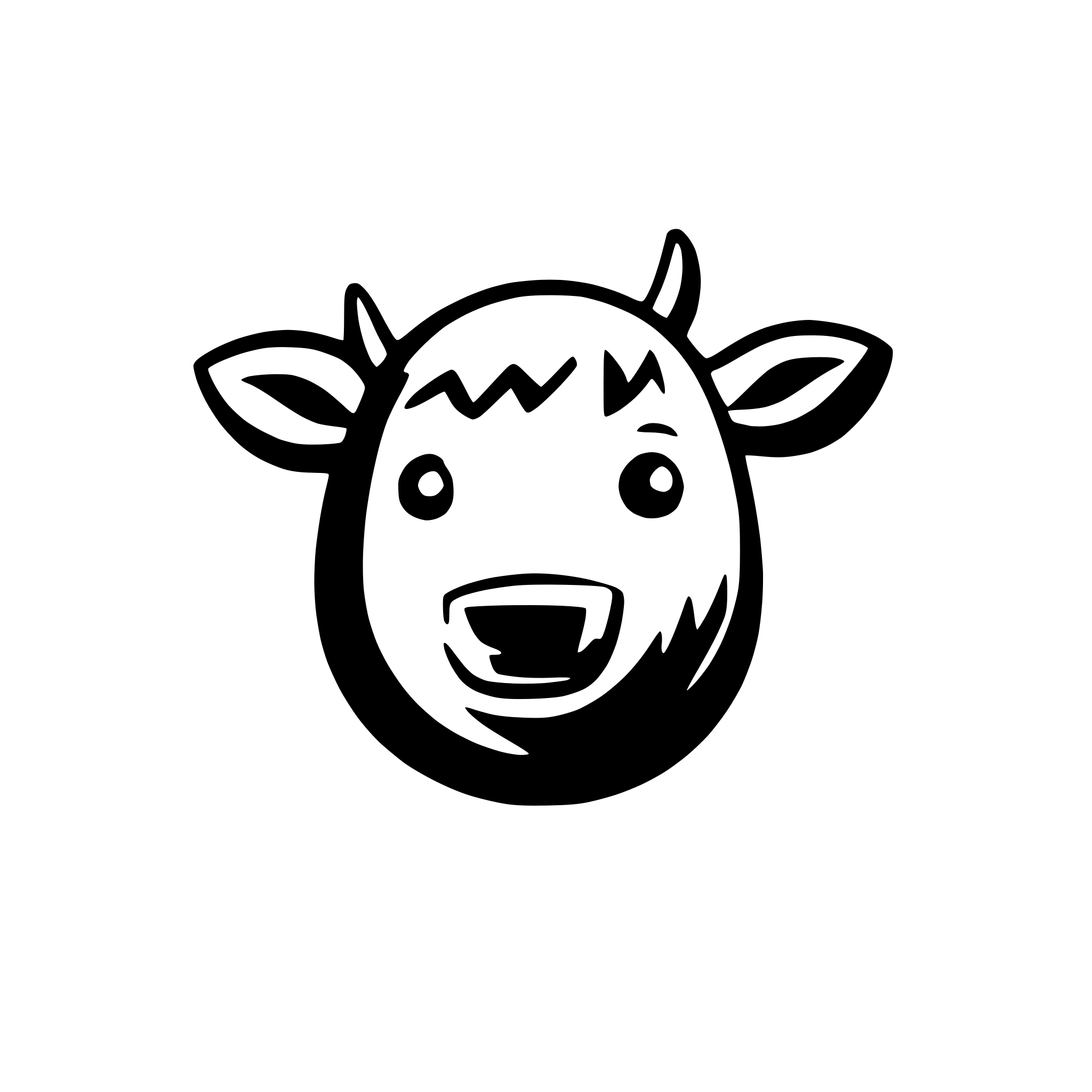 AI-generated SVG of a Simple colorful image of a cute cow. Entire body is shown. No background. No shadows.
