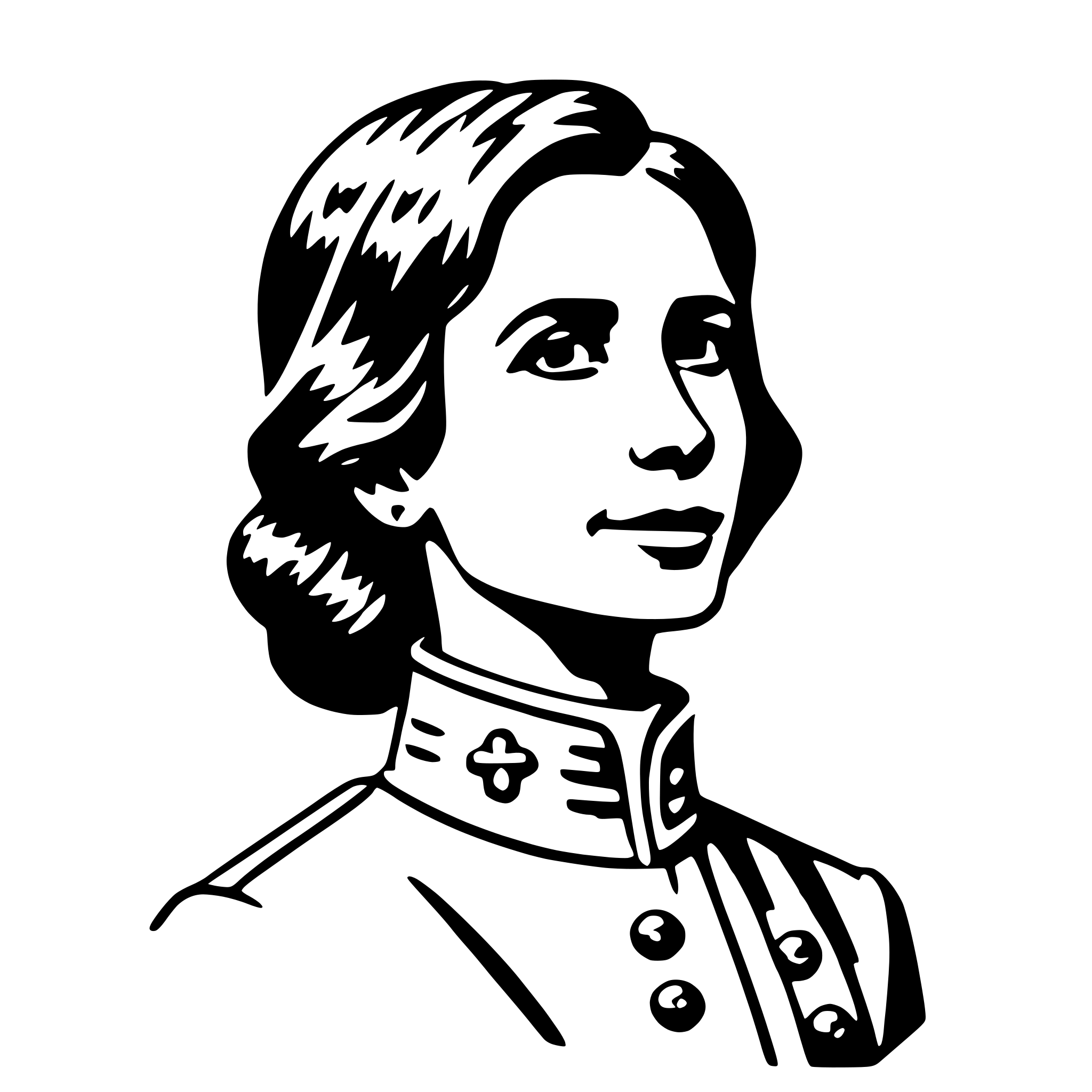 AI-generated SVG of 'clara barton'