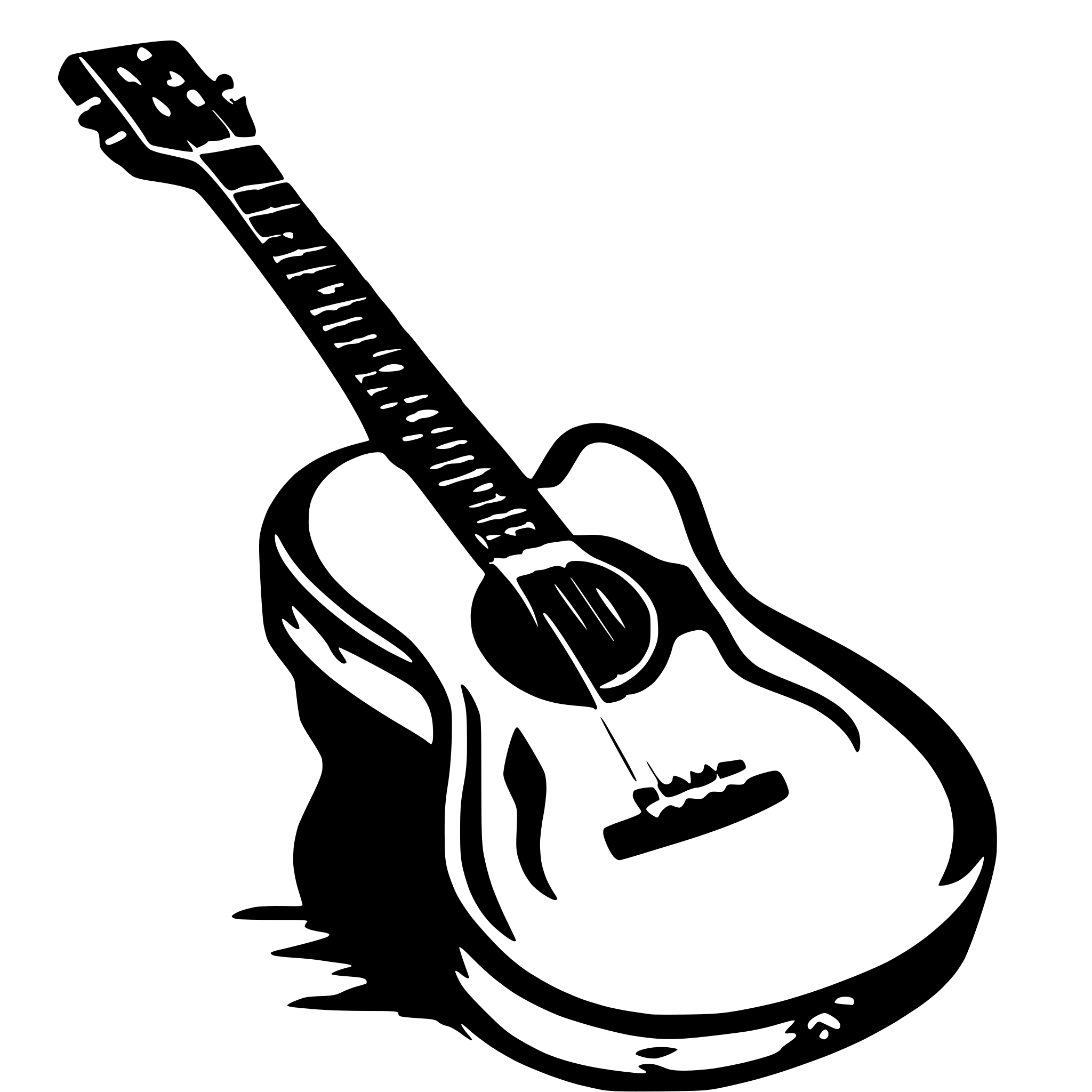 AI-generated SVG of a Stencil guitar
