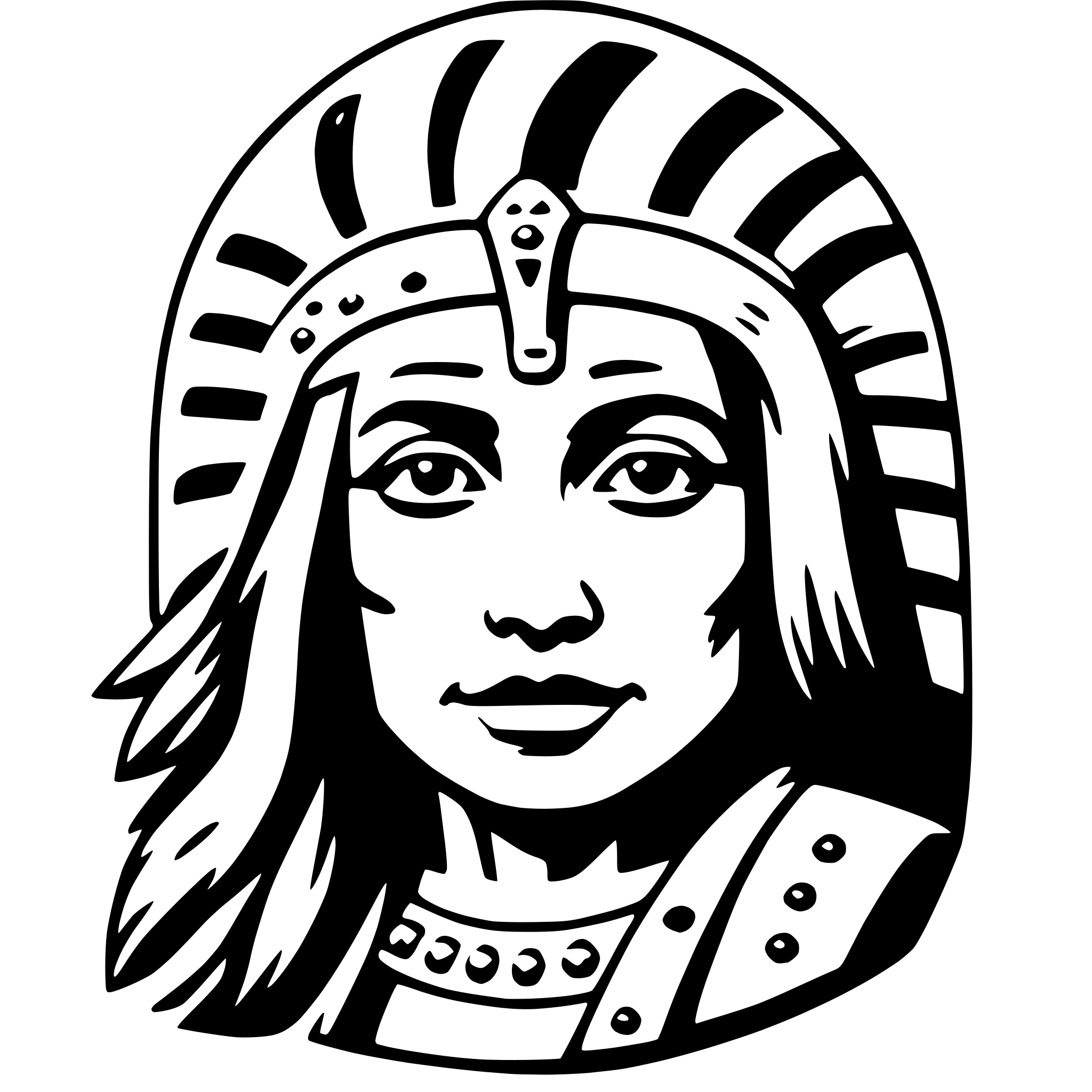 AI-generated SVG of a coatlicue