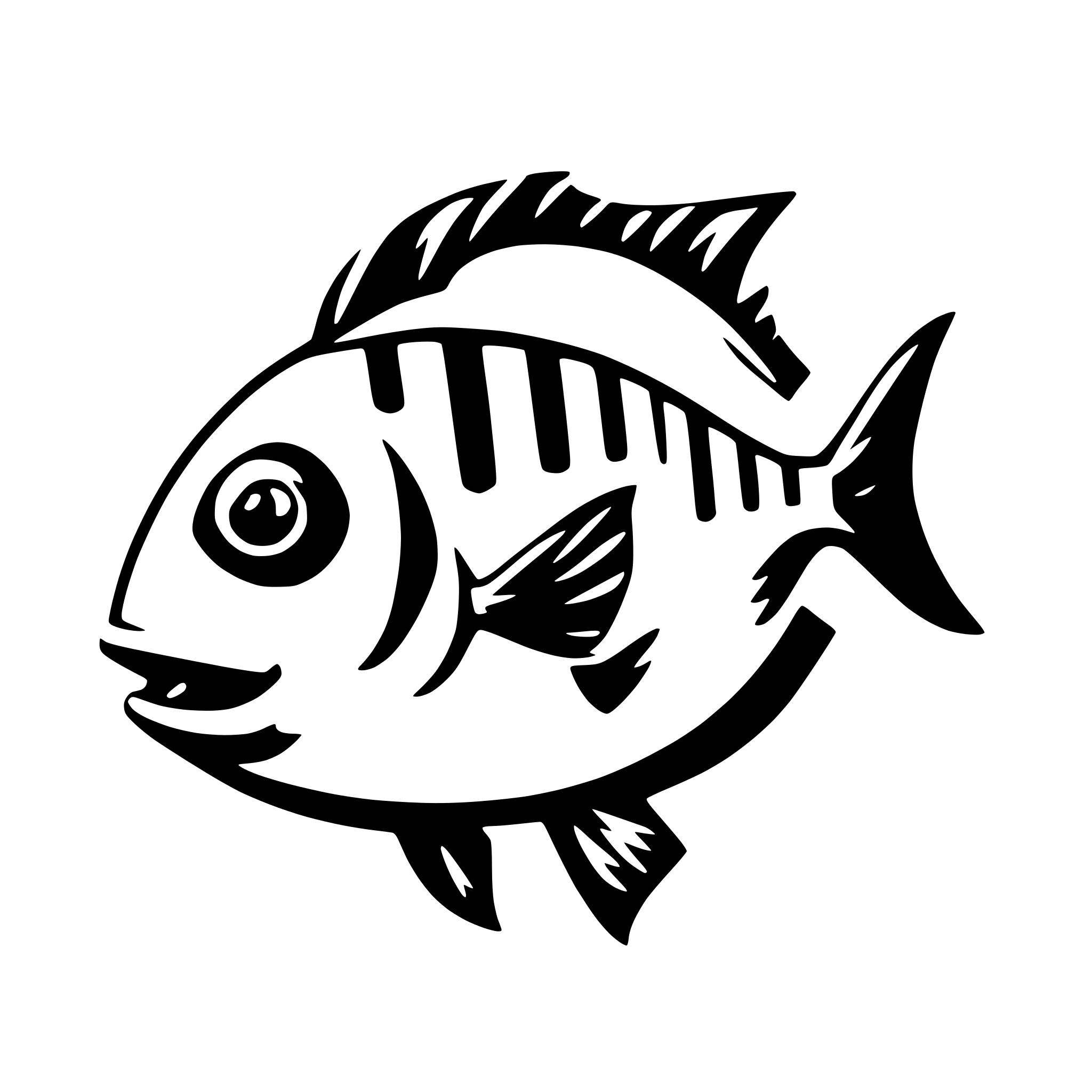 AI-generated SVG of a fish