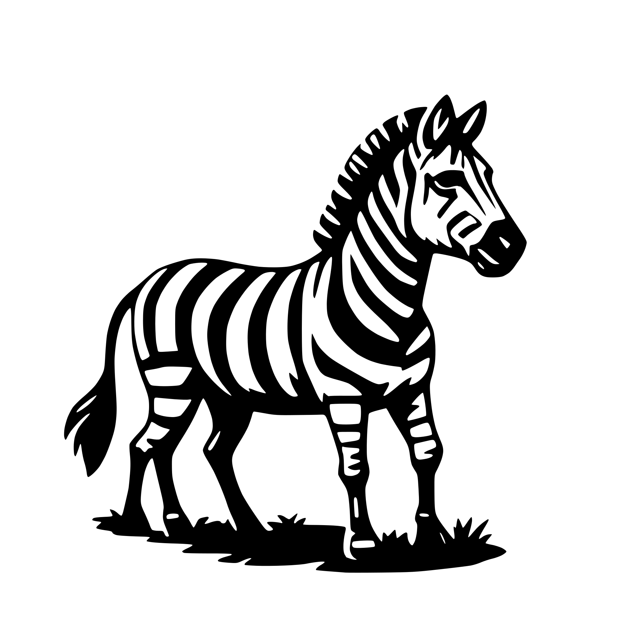 AI-generated SVG of 'zebra'