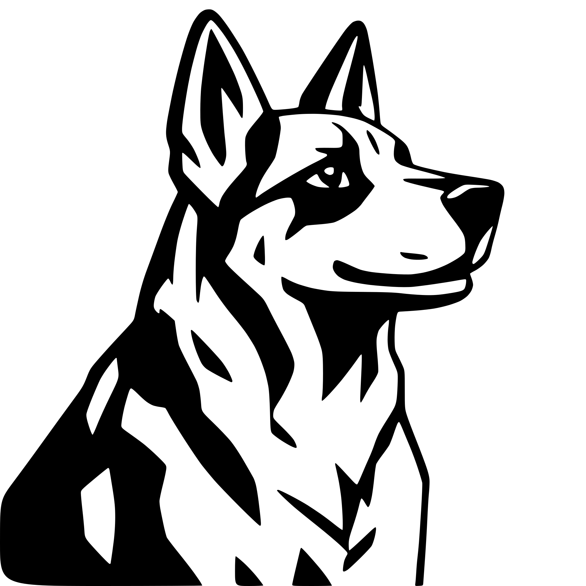 AI-generated SVG of 'german shepherd siluette'