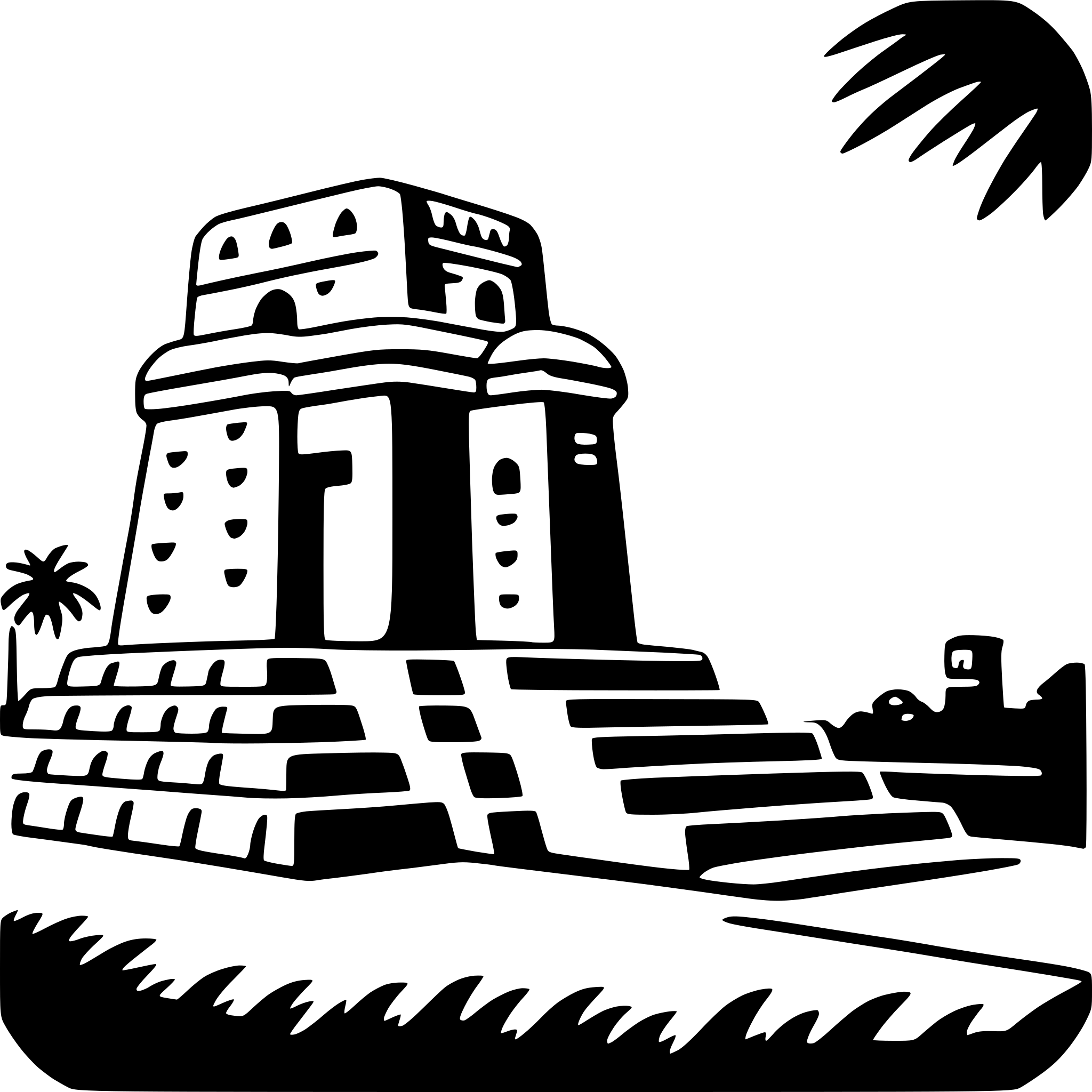 AI-generated SVG of a chichen itza