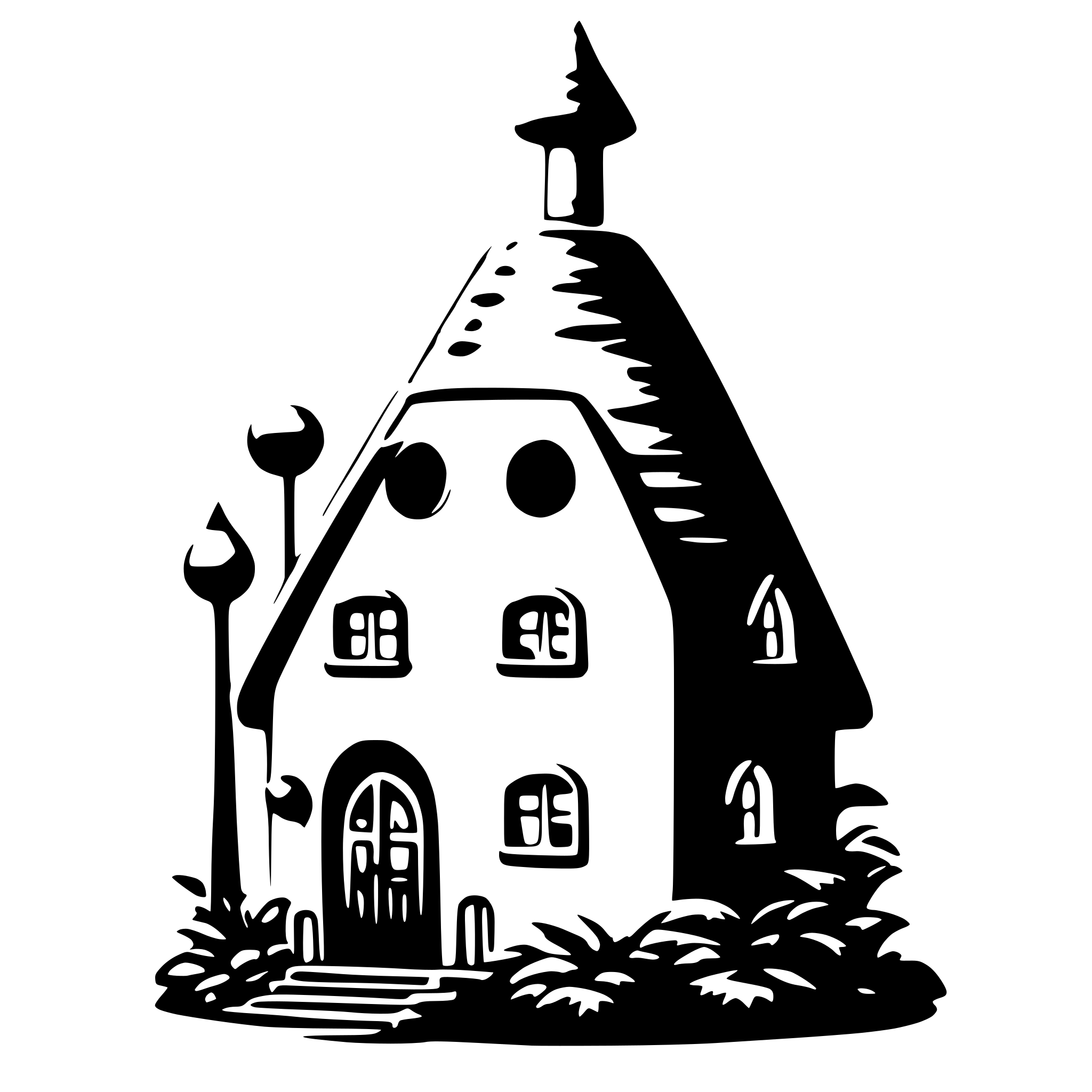 AI-generated SVG of 'totoro house'
