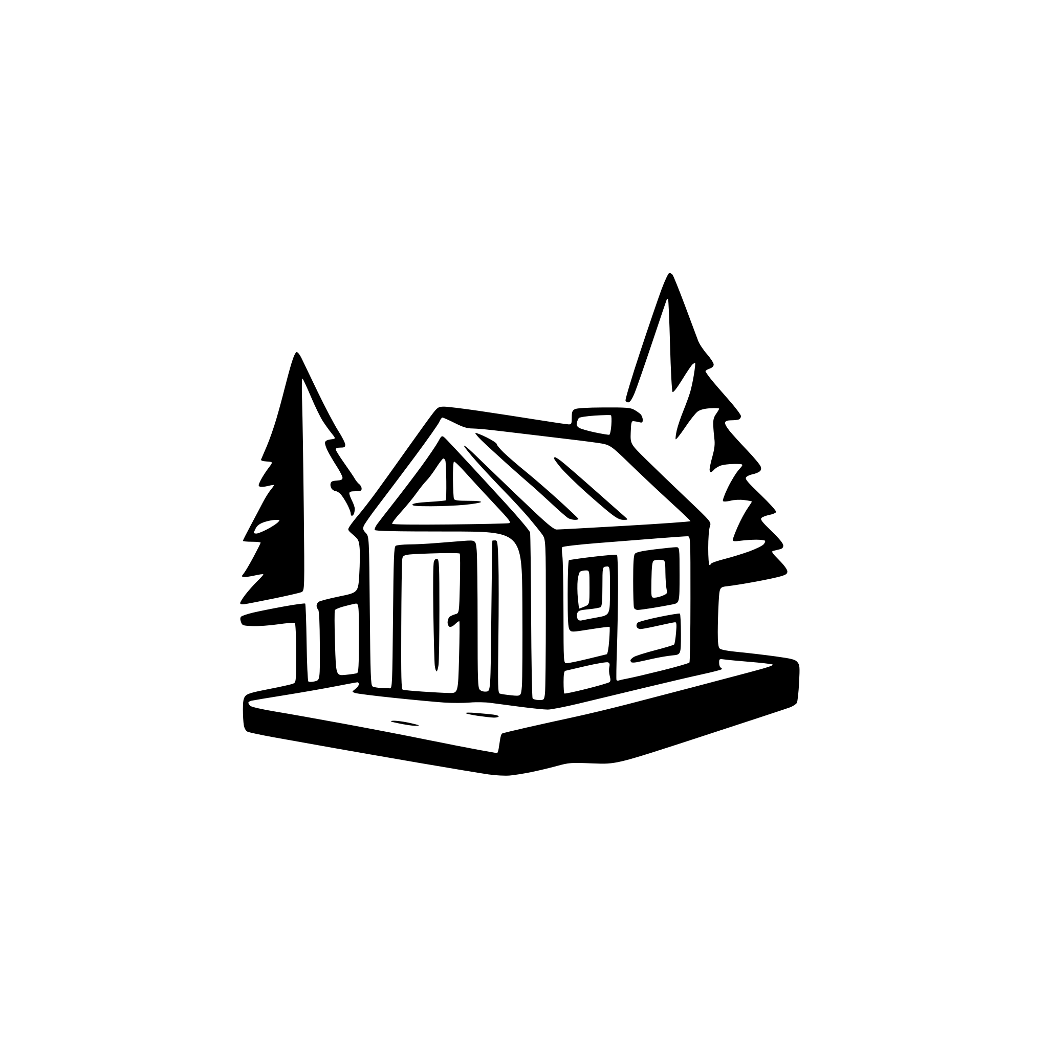 AI-generated SVG of 'a tiny wooden cabin'