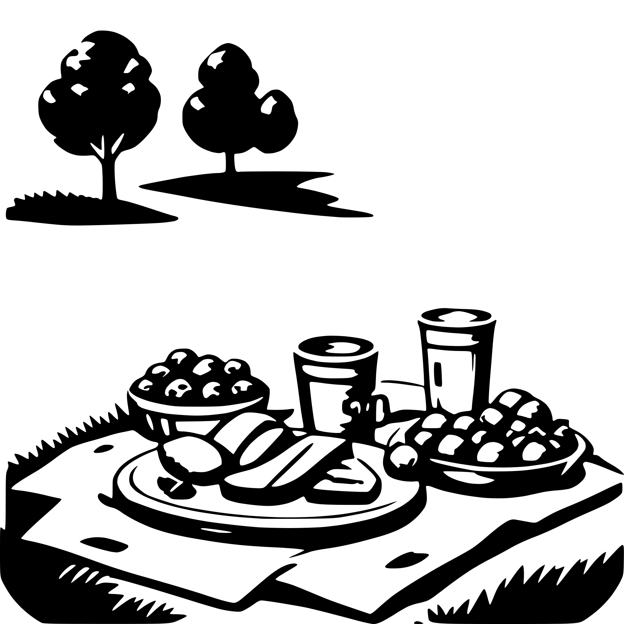 AI-generated SVG of 'picnic in meadow'