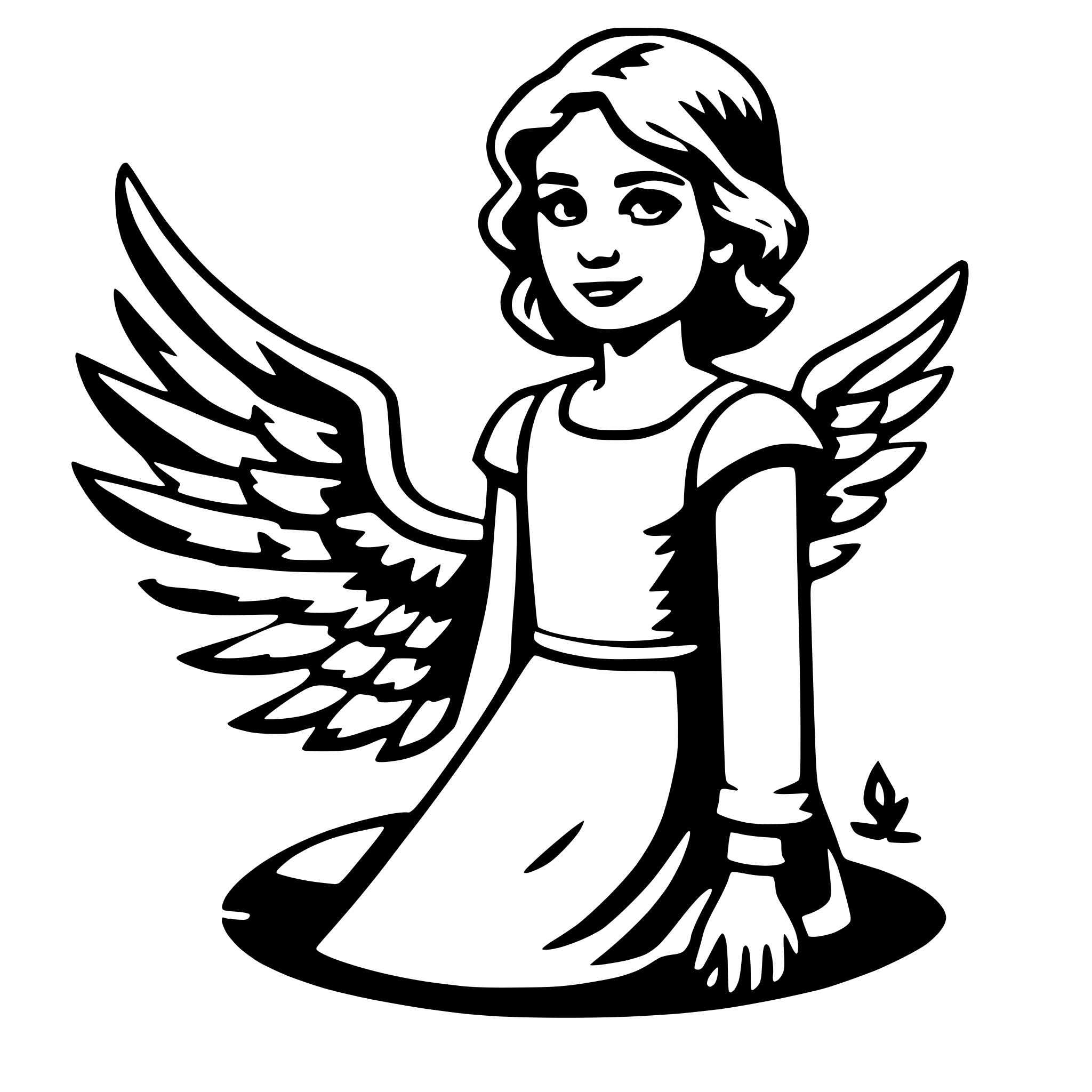 AI-generated SVG of a angel