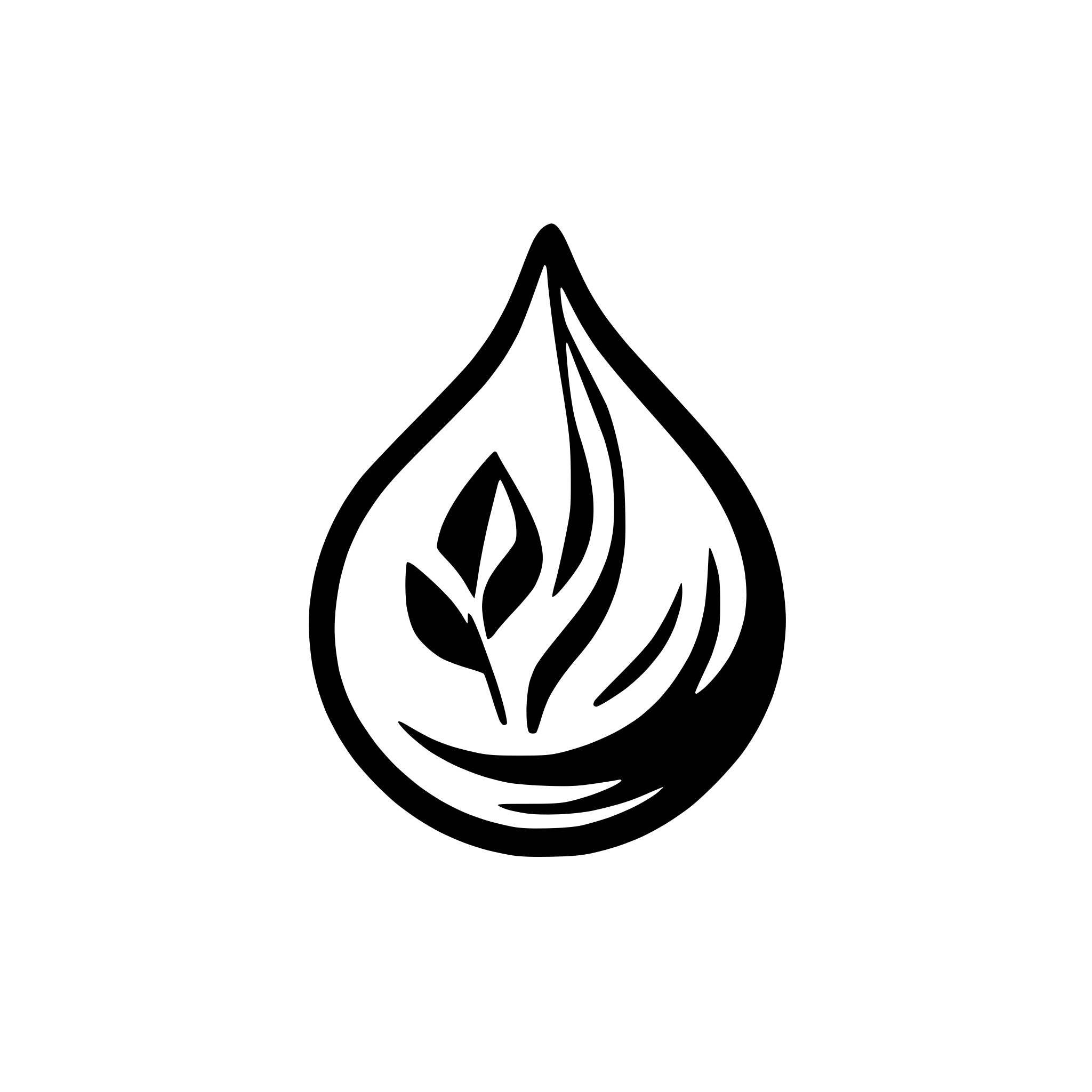 AI-generated SVG of a minimal water drop with glow around it