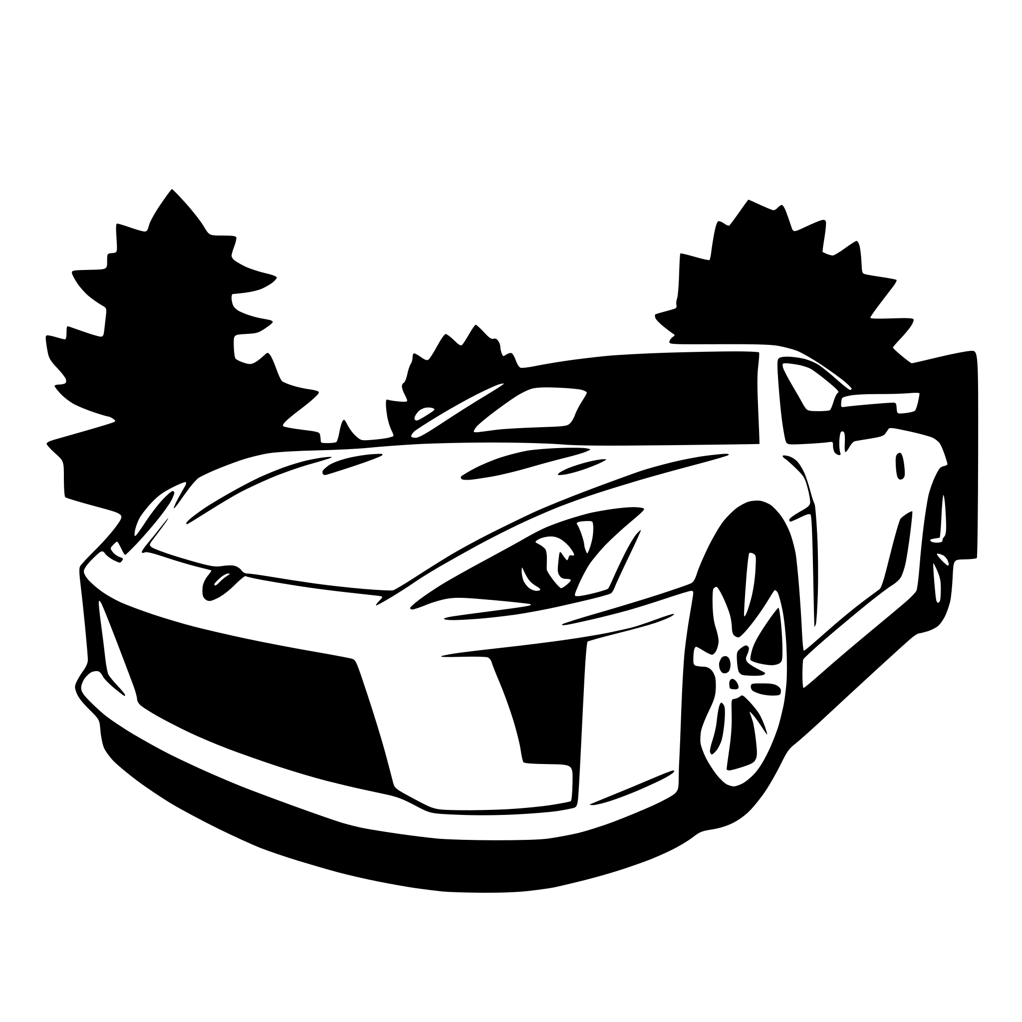 AI-generated SVG of 'Lexus LFA as a drawing to color in. Without Logos.'