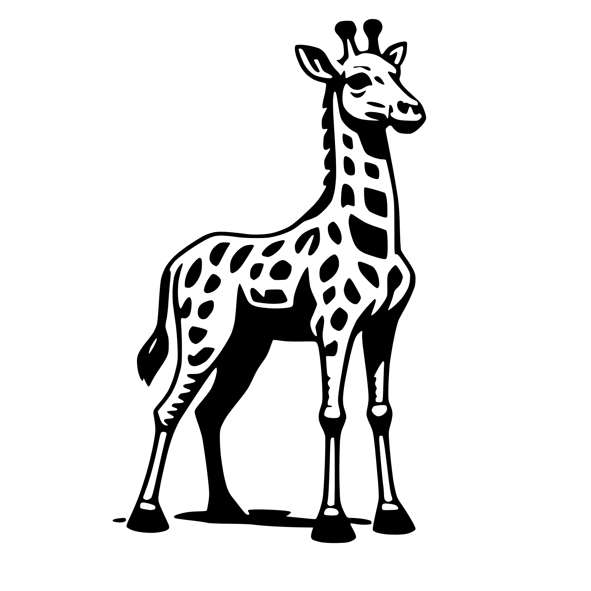 AI-generated SVG of 'giraffe'