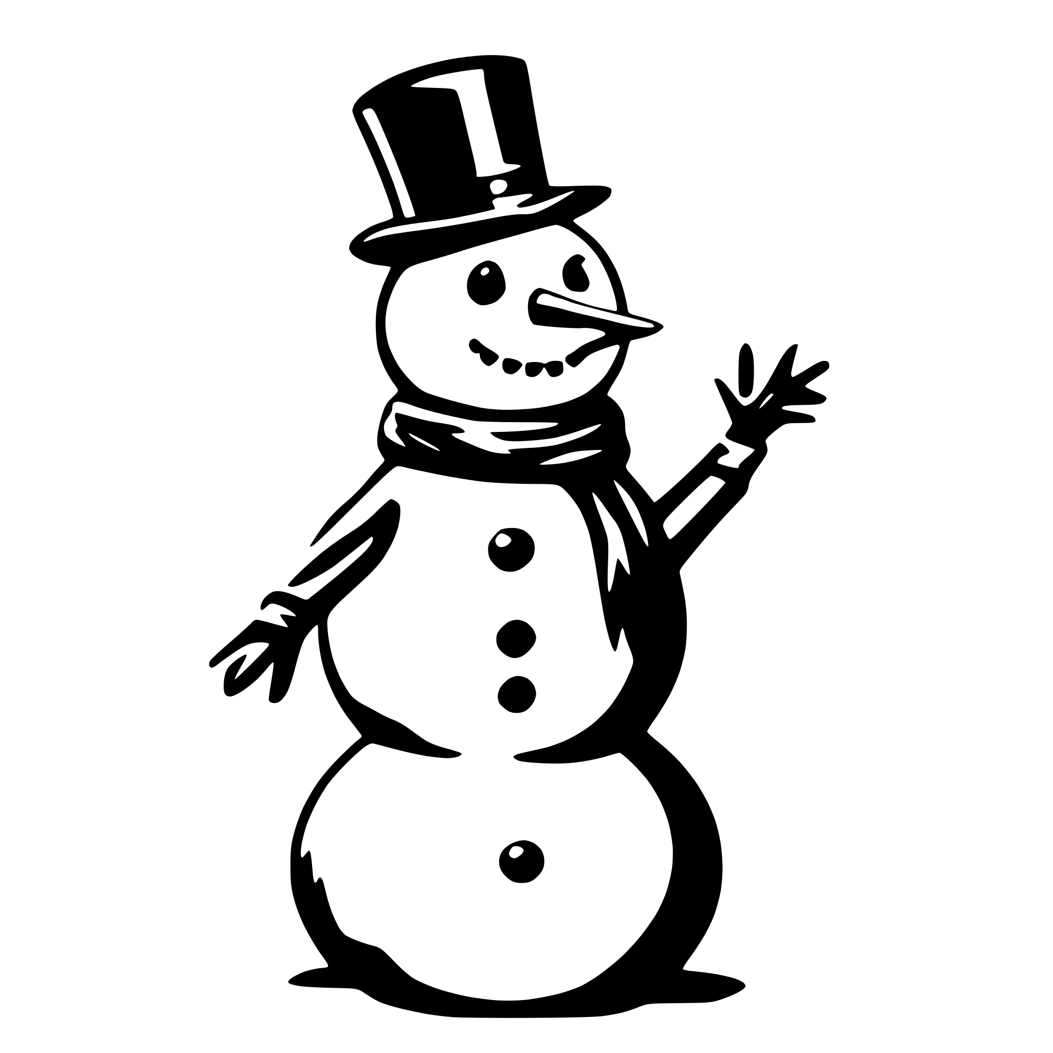 AI-generated SVG of 'snowman'