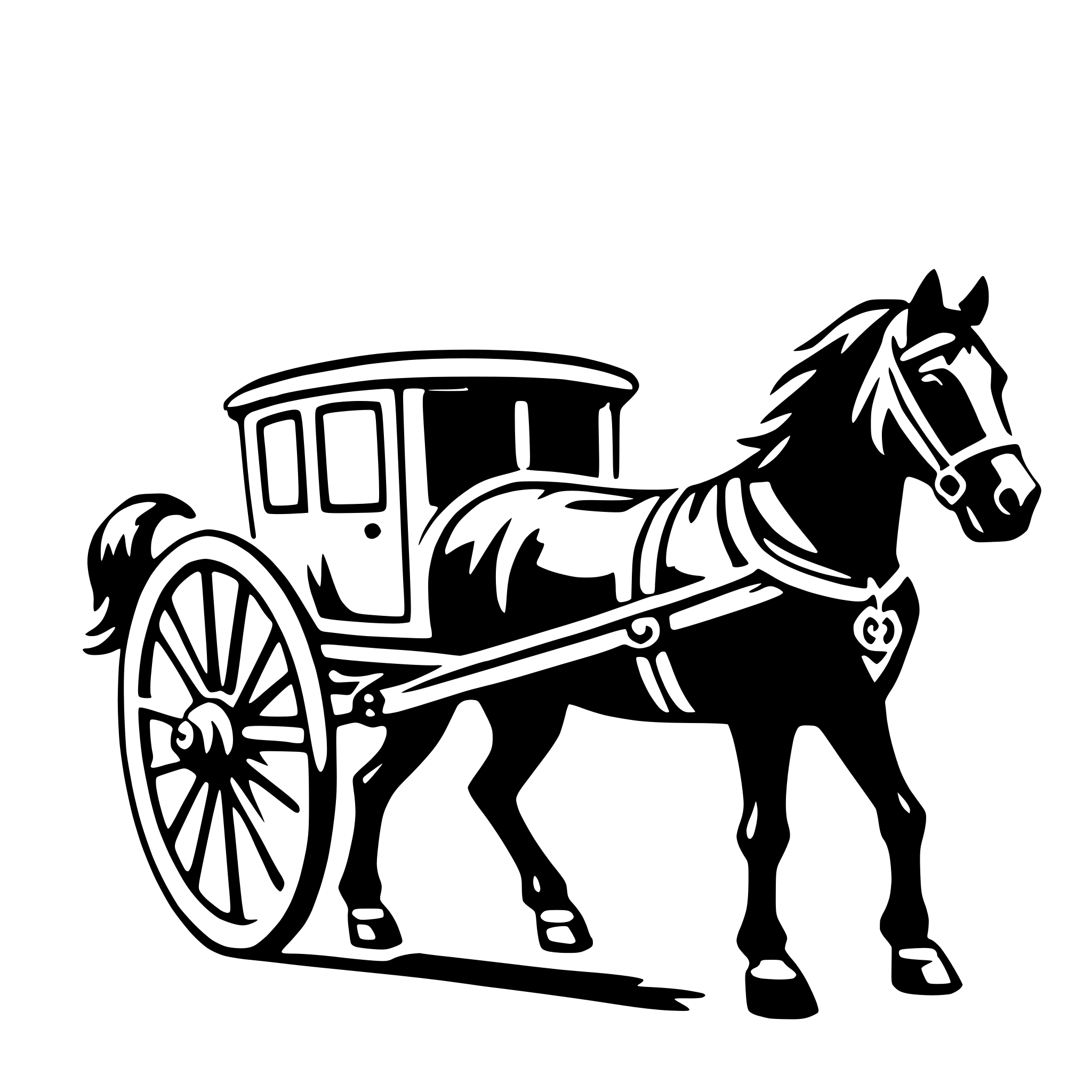 AI-generated SVG of 'horse-drawn carriage'