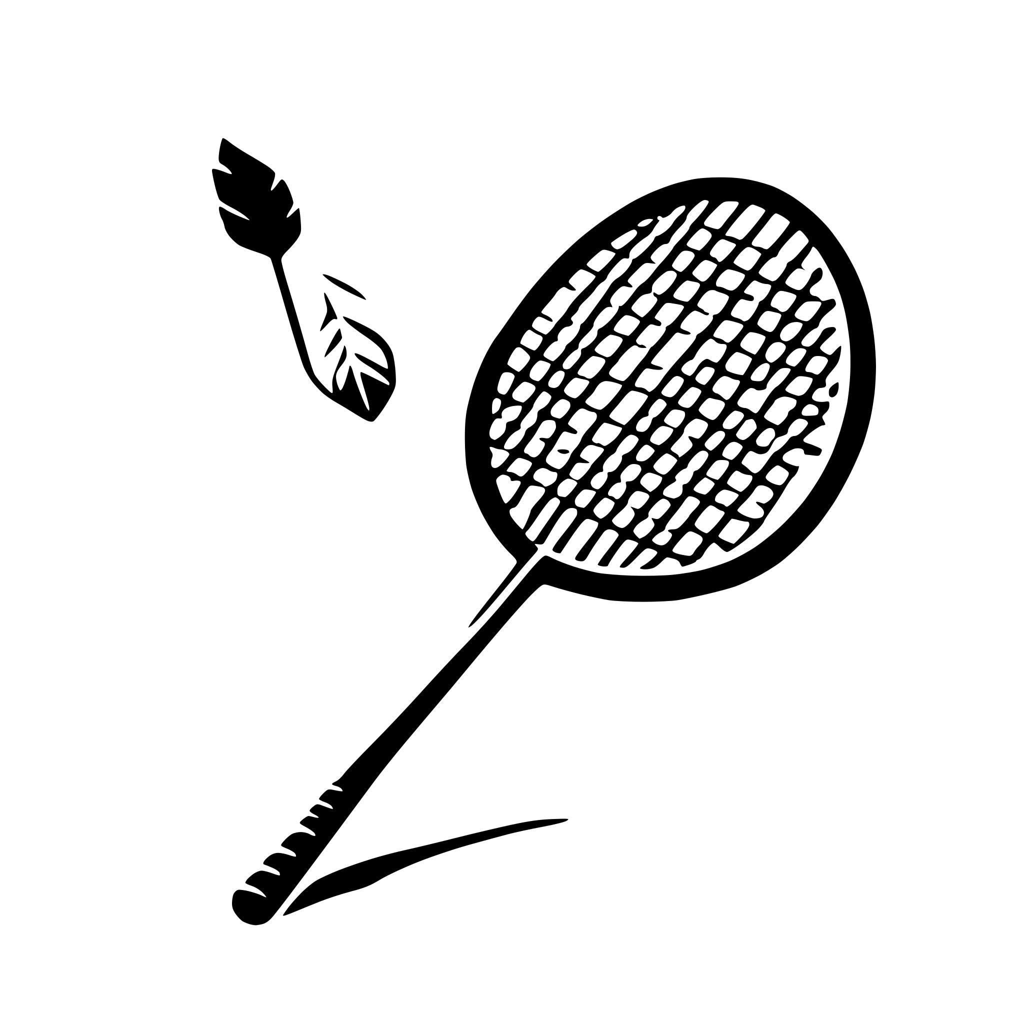 AI-generated SVG of 'badminton'