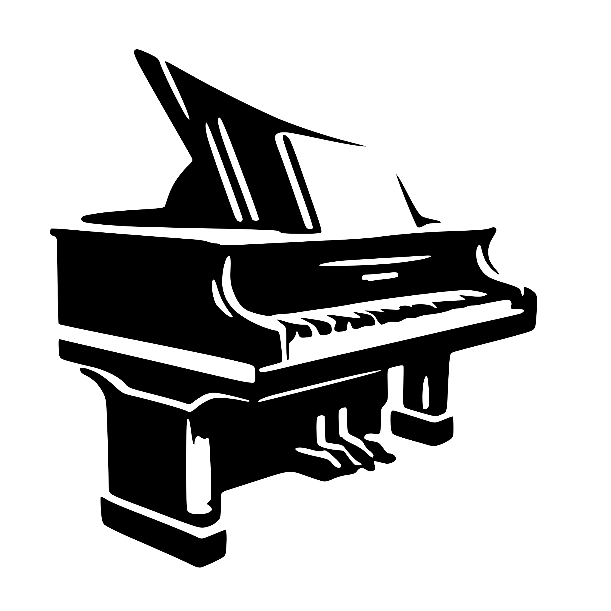 AI-generated SVG of a piano