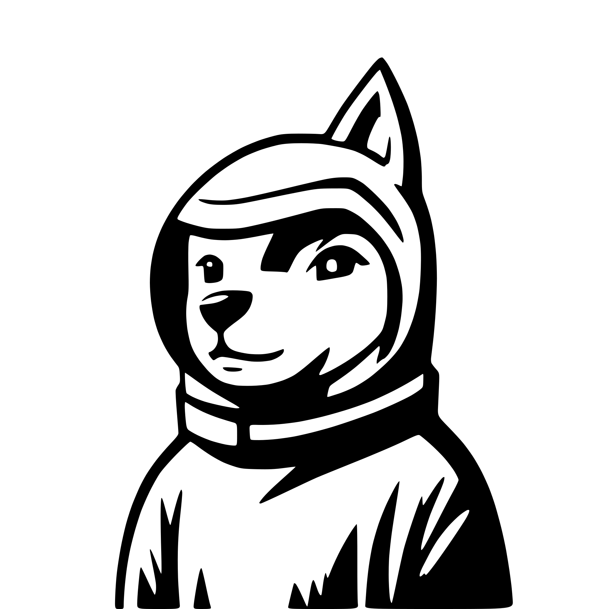 AI-generated SVG of 'cute dog wearing balaclava'