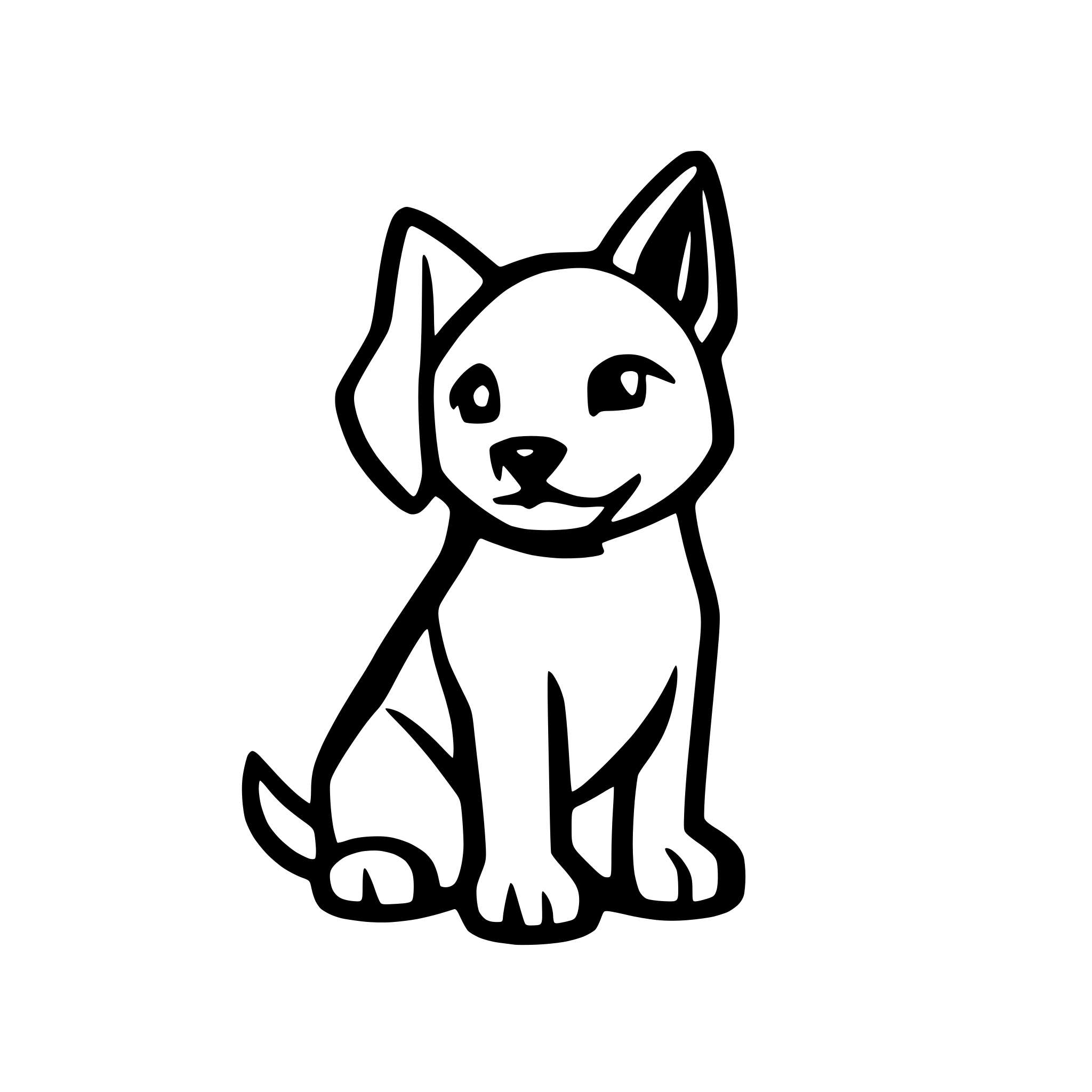 AI-generated SVG of a dog