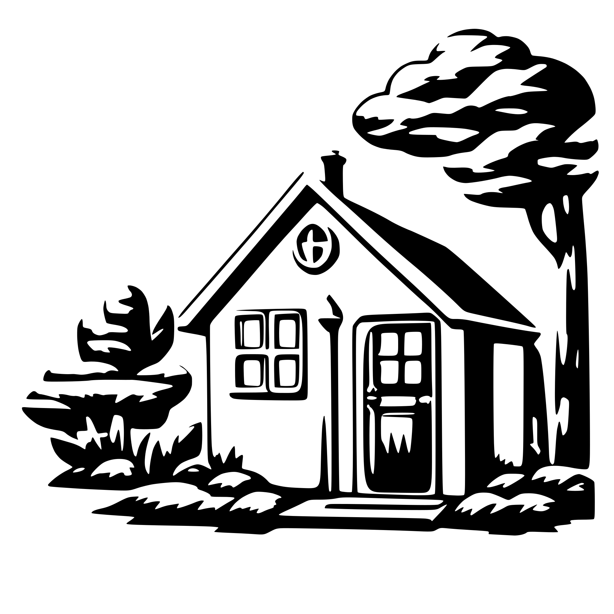 AI-generated SVG of a a small house with one door and two windows AI-generated SVG of a a small house with one door and two windows