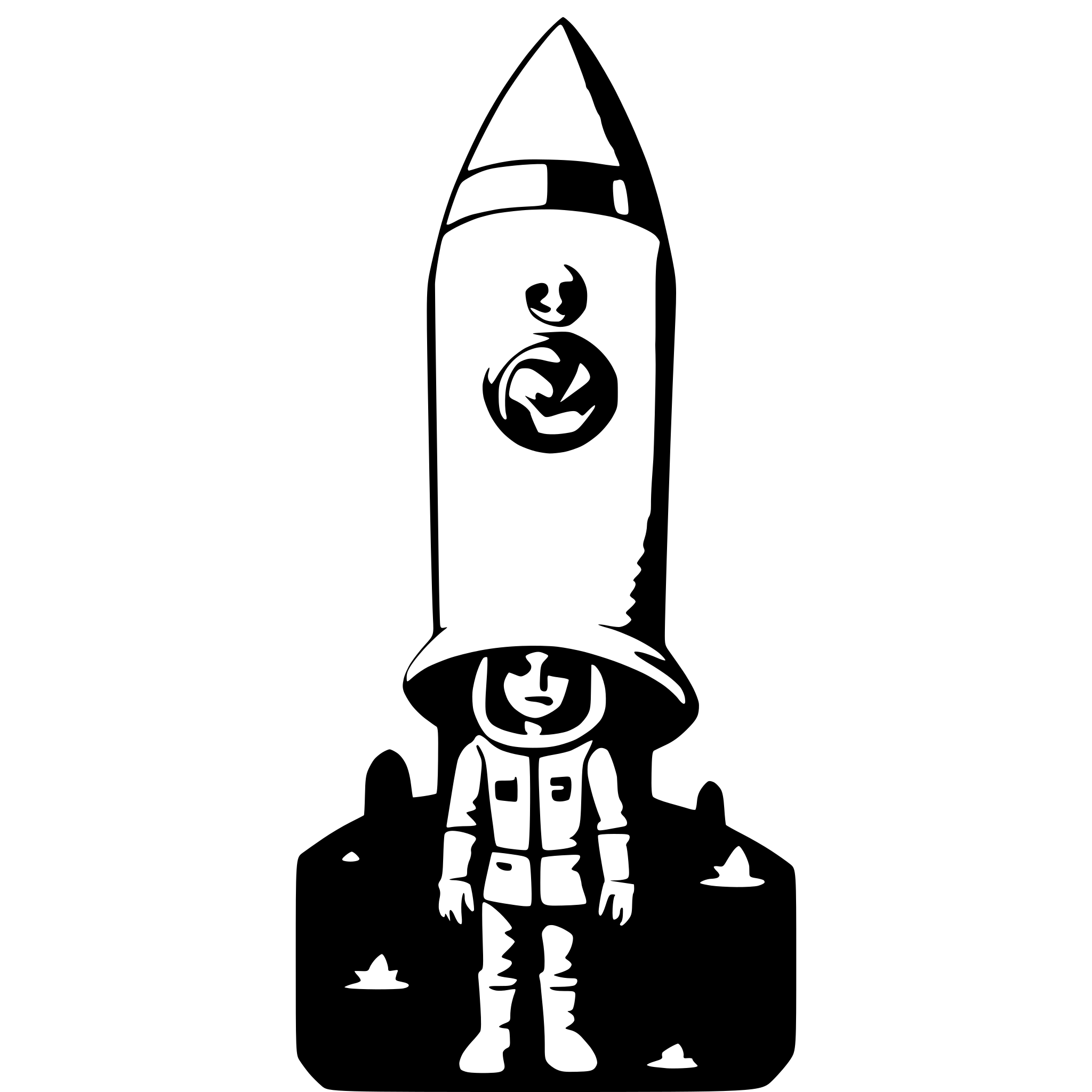 AI-generated SVG of a astronaught and rocket in space