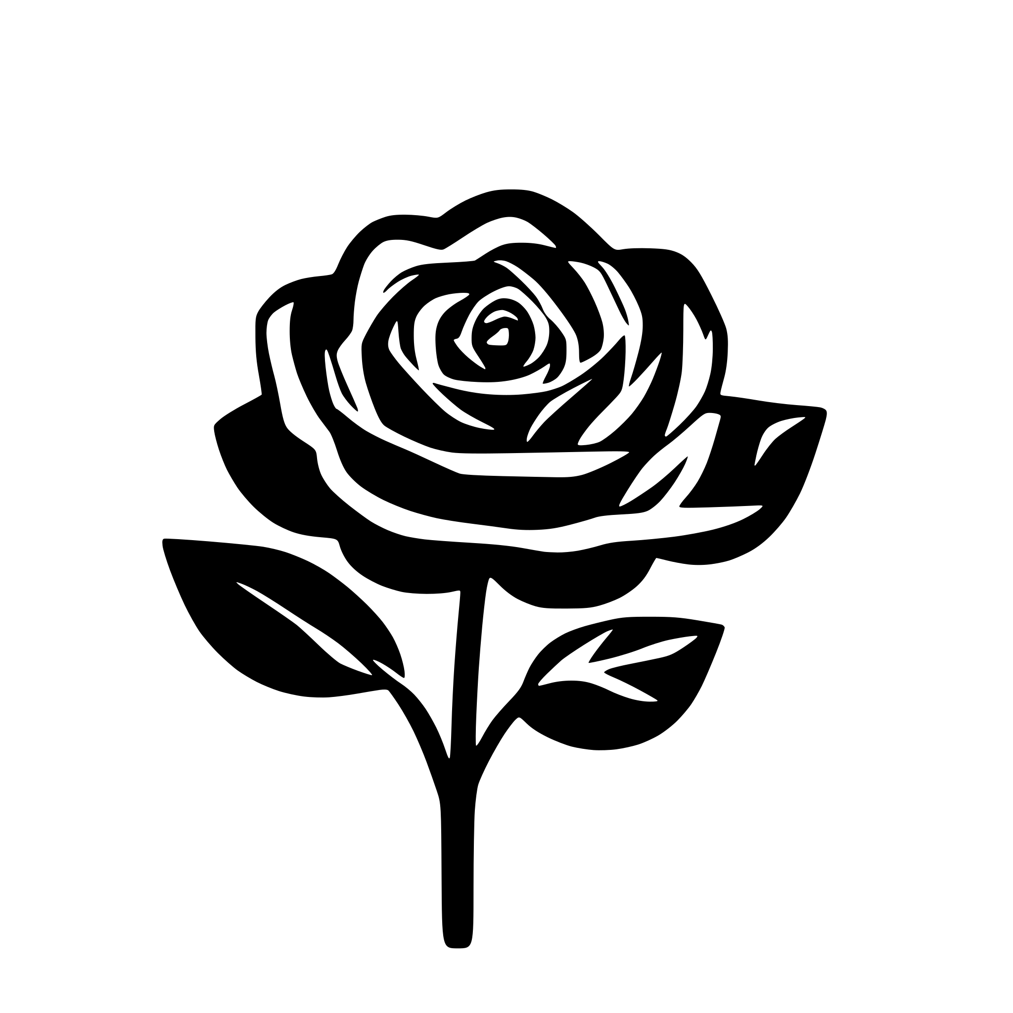 AI-generated SVG of 'rose flower icon top view'