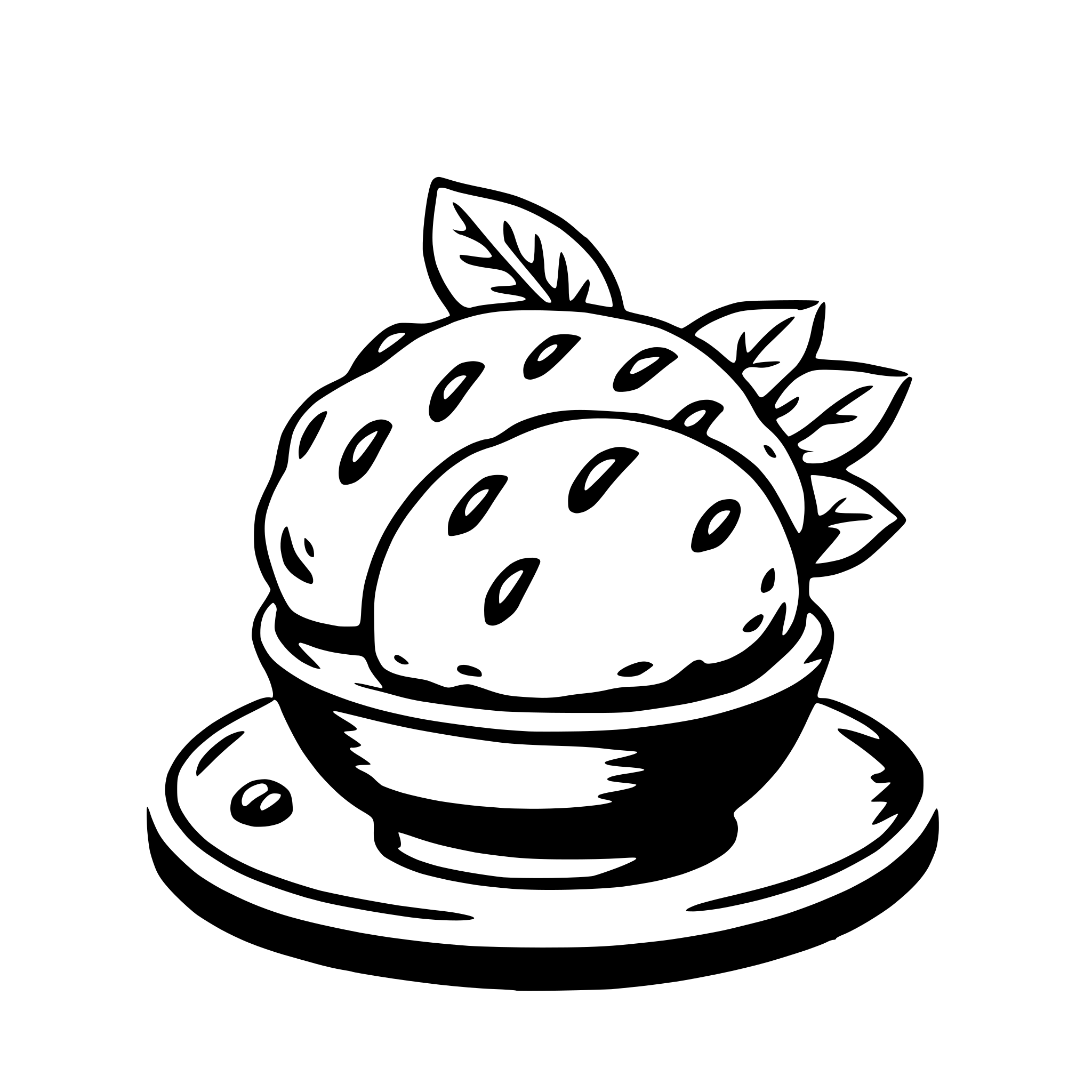 AI-generated SVG of 'dumpling'