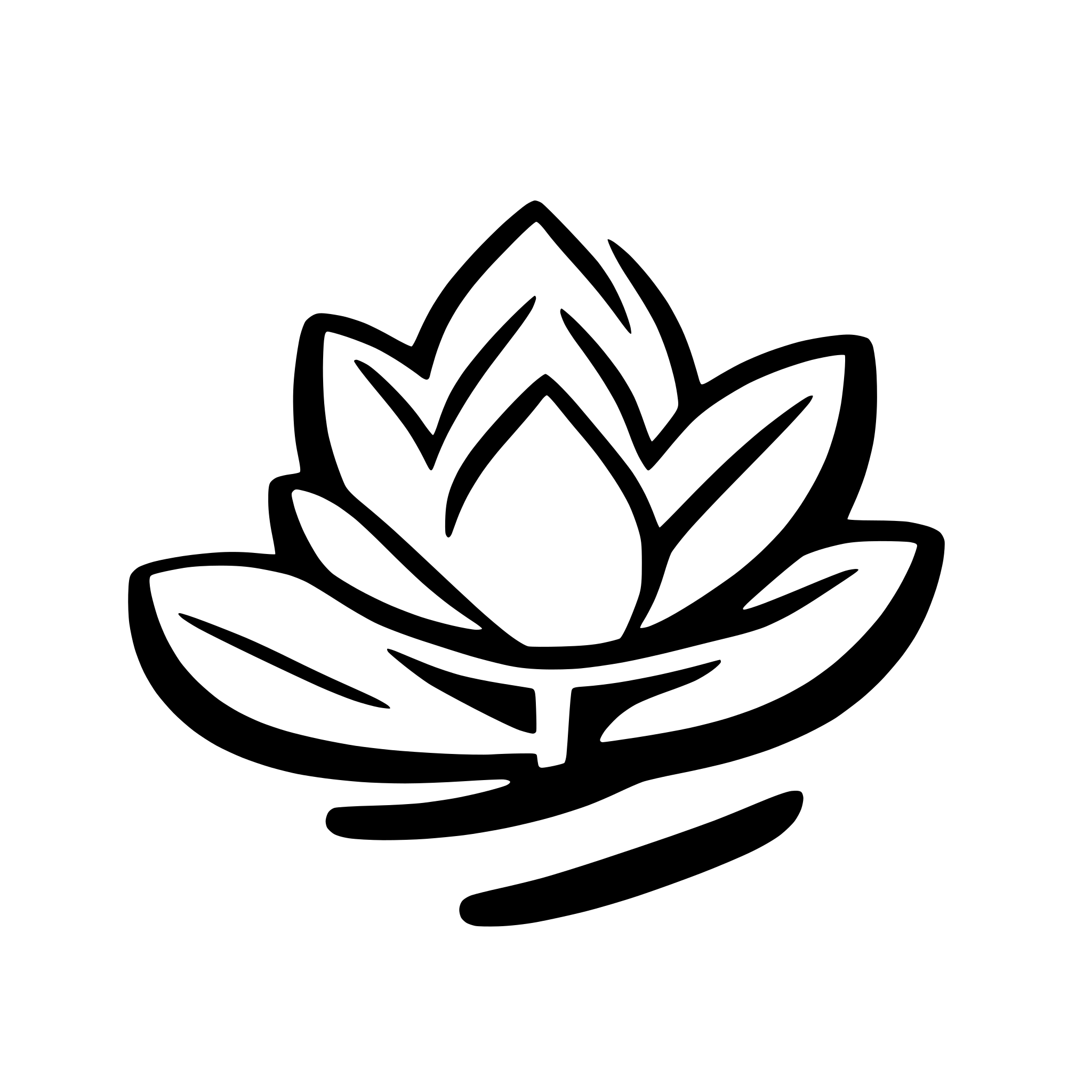 AI-generated SVG of 'water lily outline'