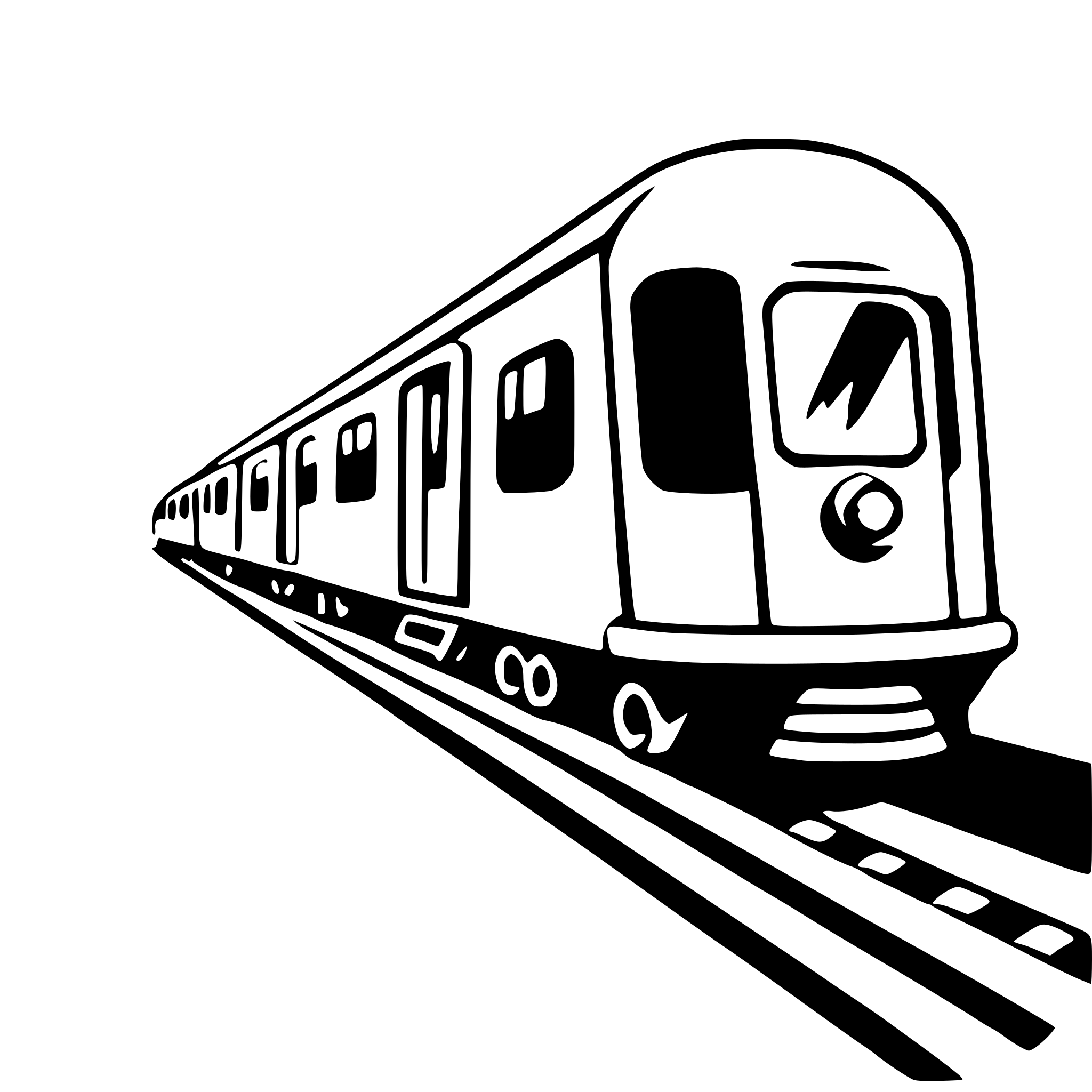 AI-generated SVG of a subway train