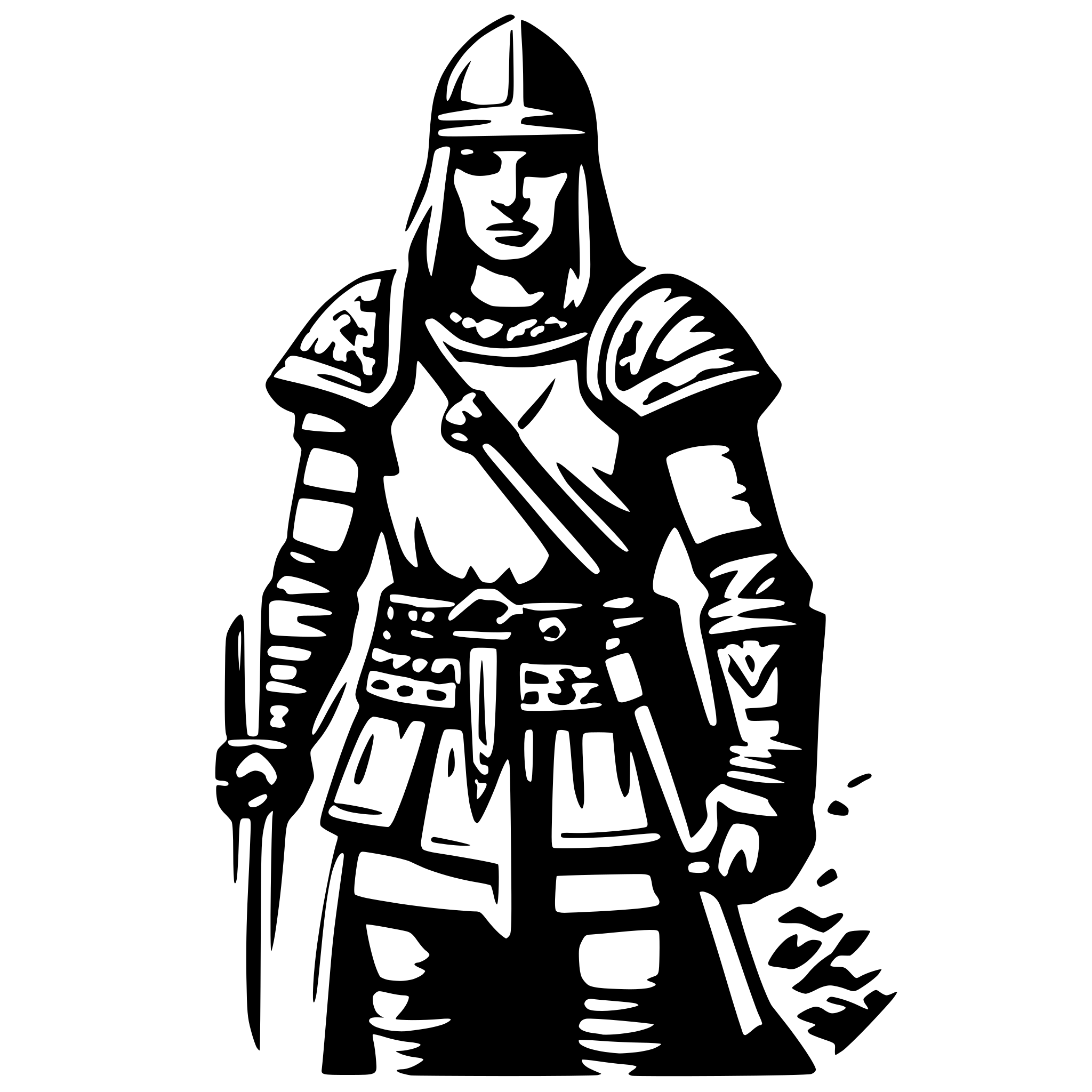 AI-generated SVG of 'Ukrainian warrior'