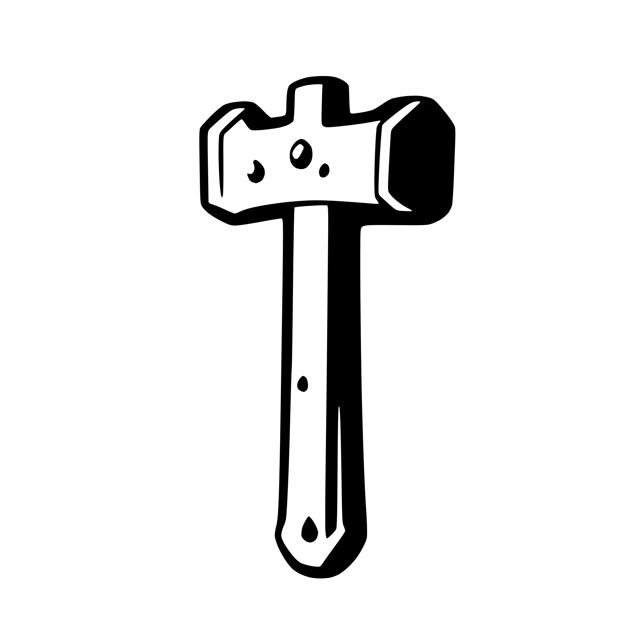 AI-generated SVG of 'hammer and anvil, 2d'