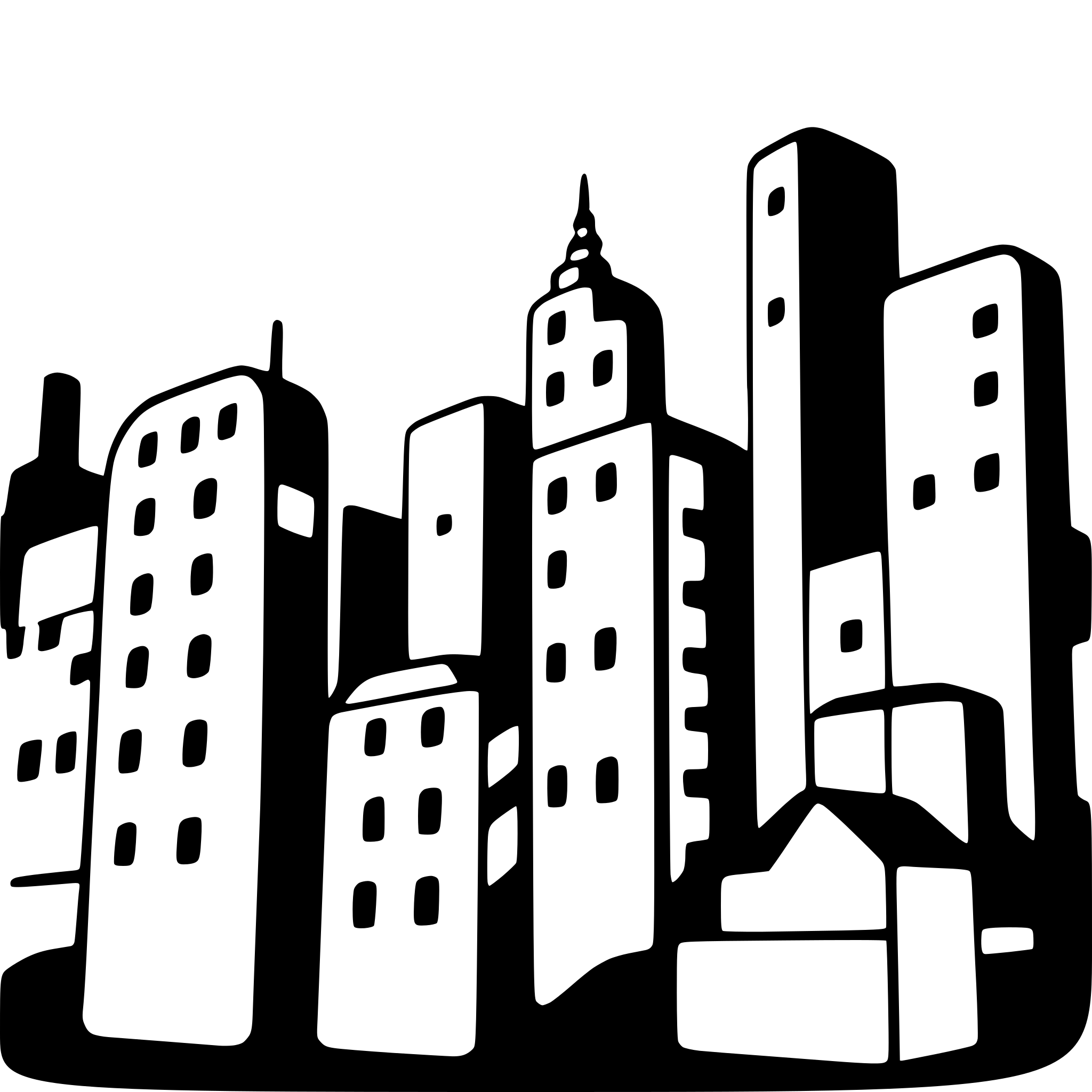 AI-generated SVG of 'city skyline at dusk'