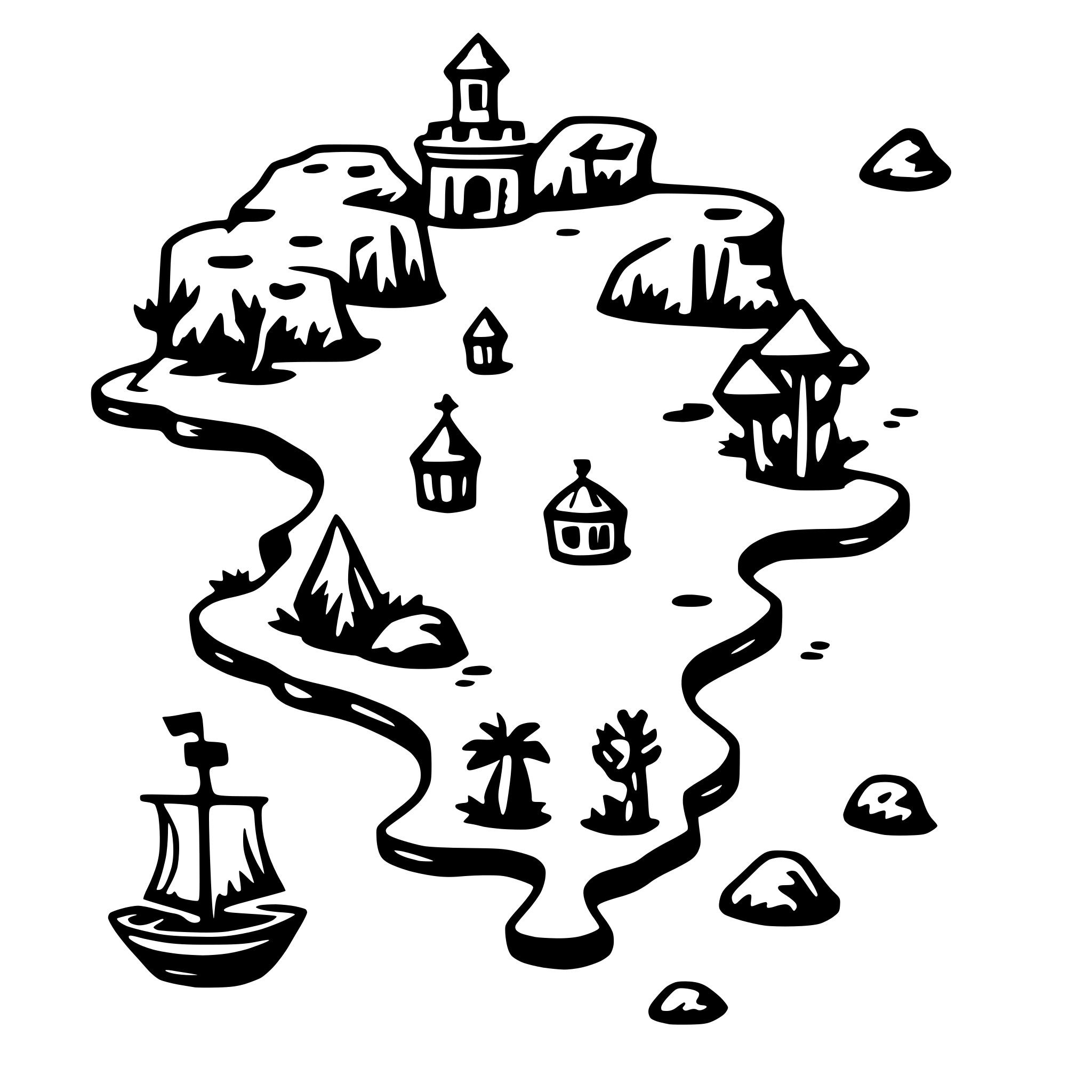 AI-generated SVG of a pirate treasure map